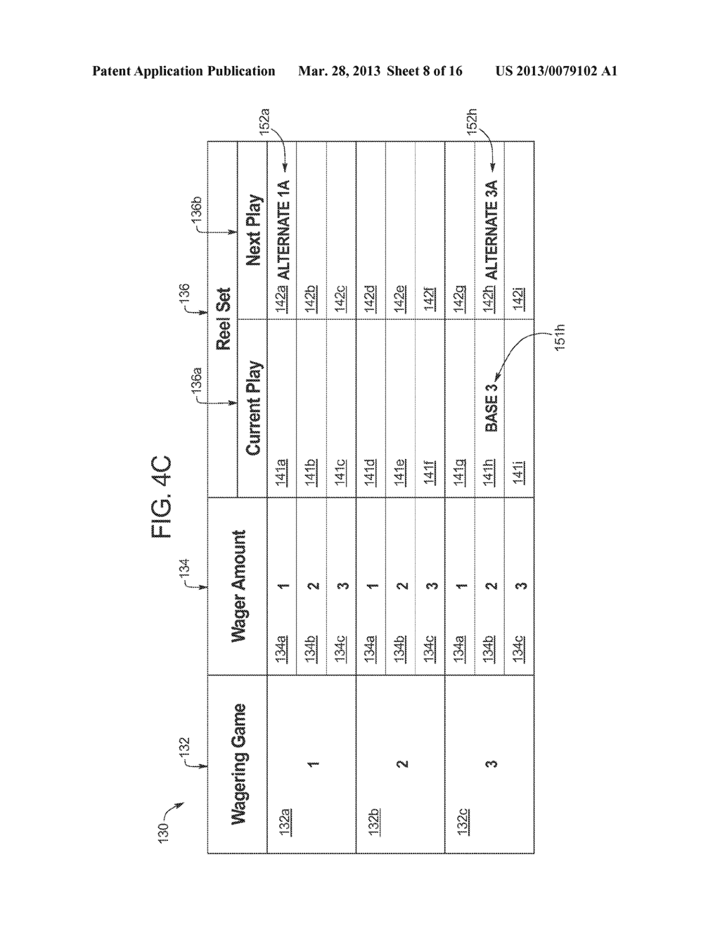 GAMING SYSTEM AND METHOD PROVIDING A USER DEVICE THAT RECEIVES AND STORES     A REEL SET FOR AN INITIAL GAME PLAY AND REEL SETS FOR SUBSEQUENT GAME     PLAYS - diagram, schematic, and image 09