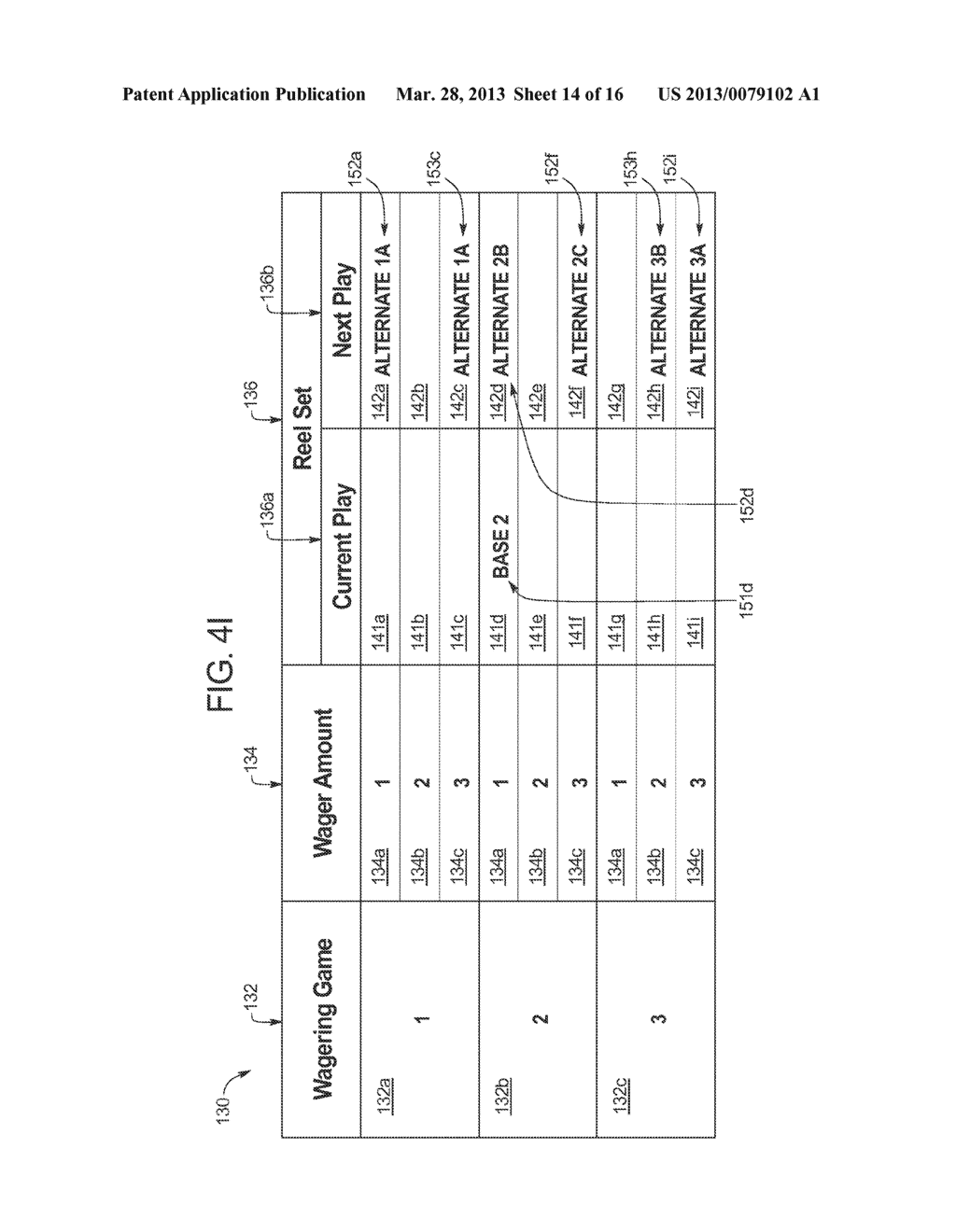 GAMING SYSTEM AND METHOD PROVIDING A USER DEVICE THAT RECEIVES AND STORES     A REEL SET FOR AN INITIAL GAME PLAY AND REEL SETS FOR SUBSEQUENT GAME     PLAYS - diagram, schematic, and image 15