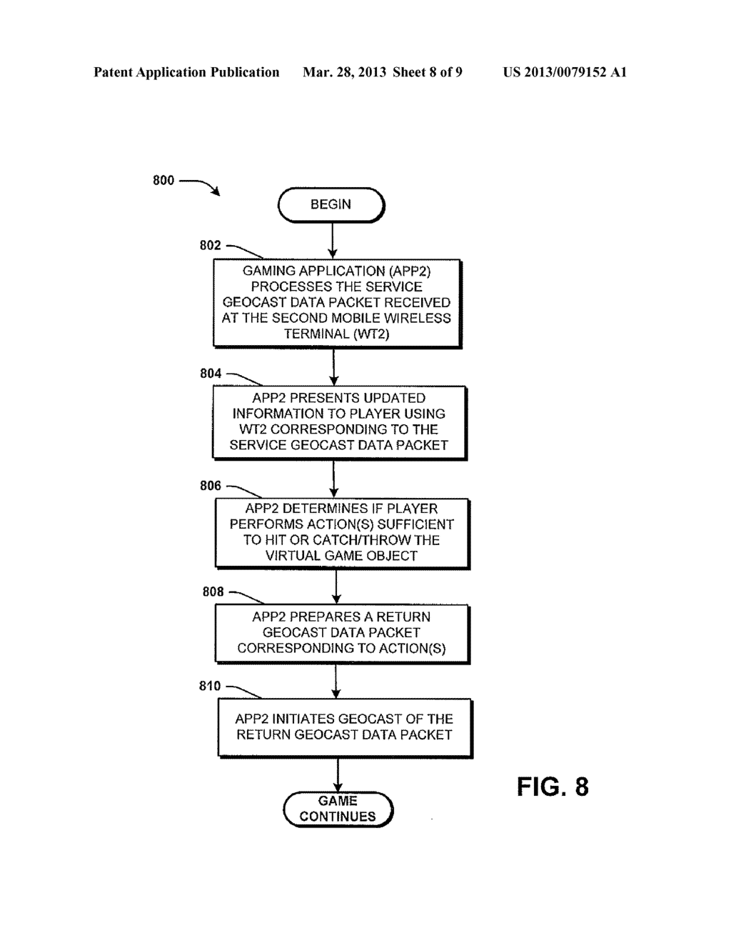 LOCATION-BASED MOBILE GAMING APPLICATION AND METHOD FOR IMPLEMENTING THE     SAME USING A SCALABLE TIERED GEOCAST PROTOCOL - diagram, schematic, and image 09