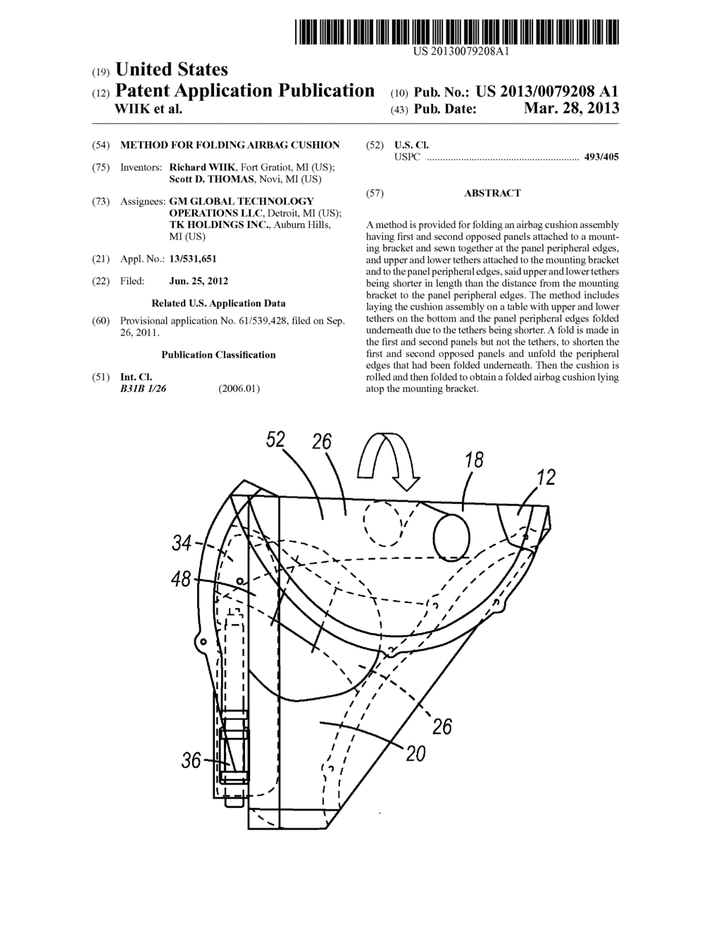 METHOD FOR FOLDING AIRBAG CUSHION - diagram, schematic, and image 01