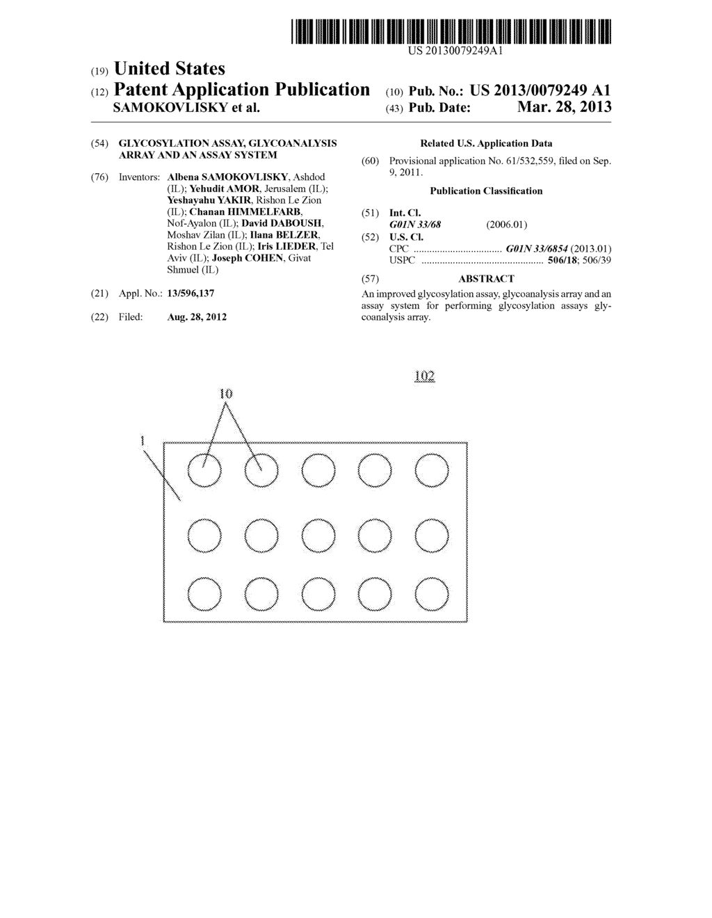 GLYCOSYLATION ASSAY, GLYCOANALYSIS ARRAY AND AN ASSAY SYSTEM - diagram, schematic, and image 01