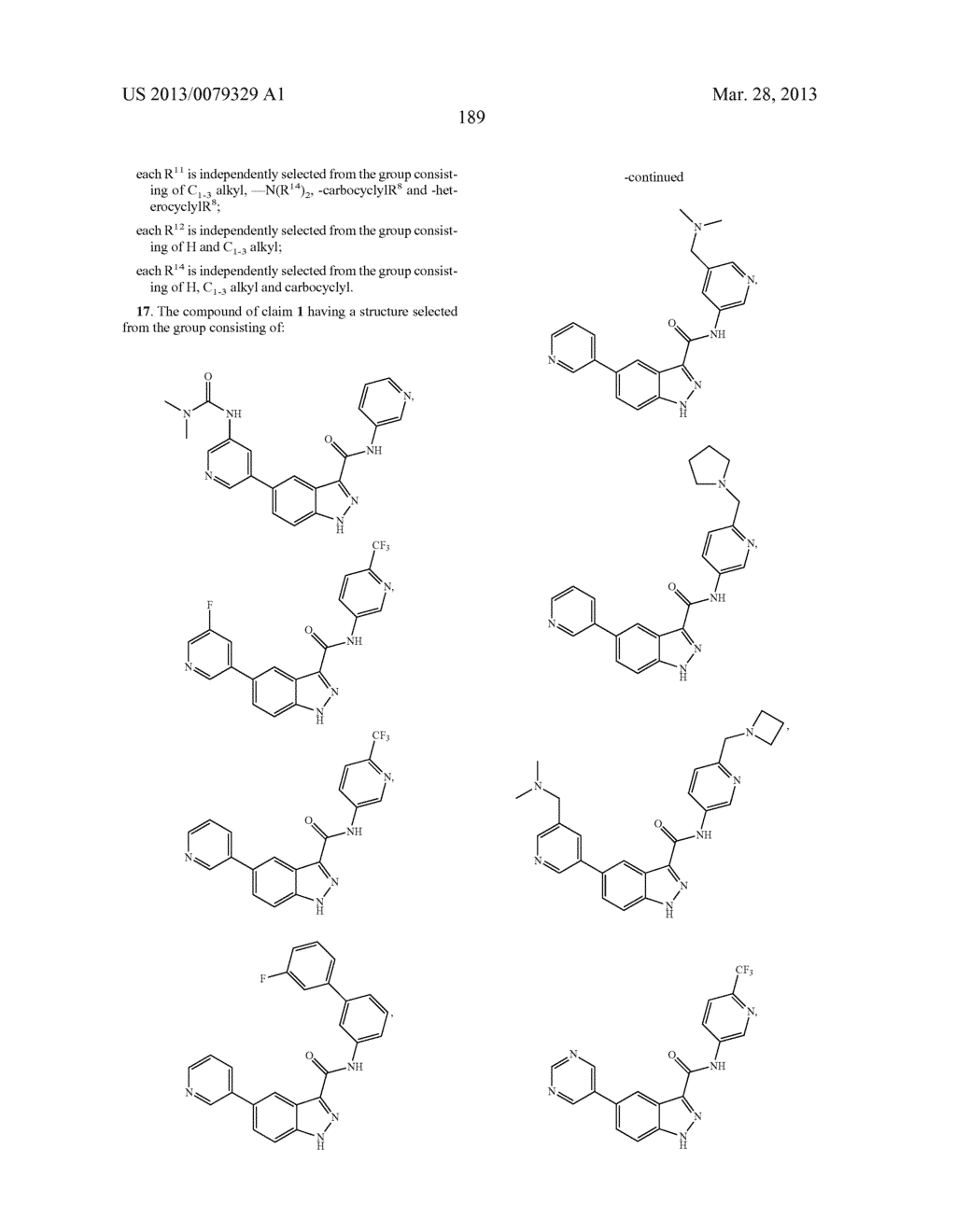 INDAZOLE-3-CARBOXAMIDES AND THEIR USE AS WNT/Beta-CATENIN SIGNALING     PATHWAY INHIBITORS - diagram, schematic, and image 190