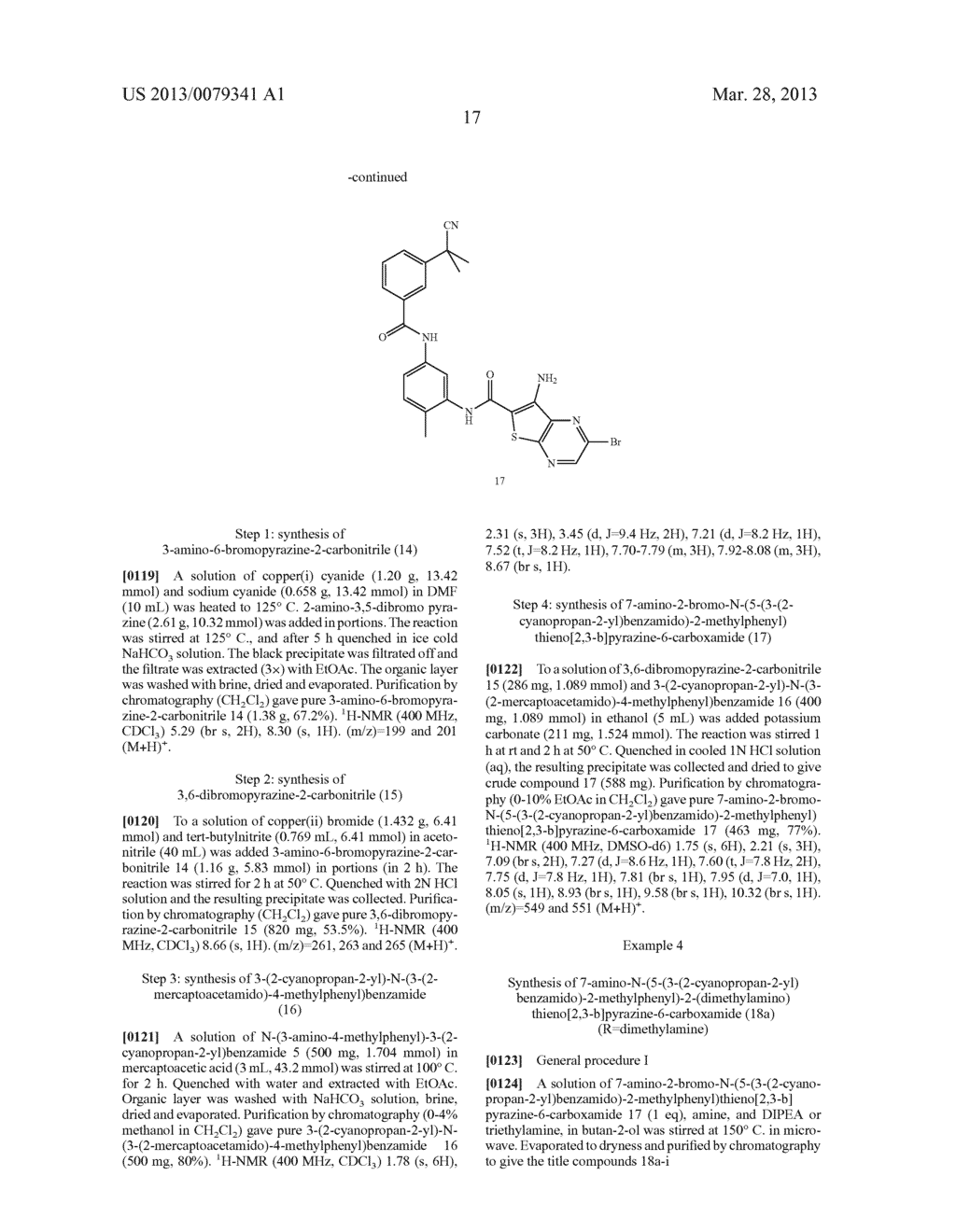 THIENO (2, 3B) PYRAZINE COMPOUNDS AS B-RAF INHIBITORS - diagram, schematic, and image 18