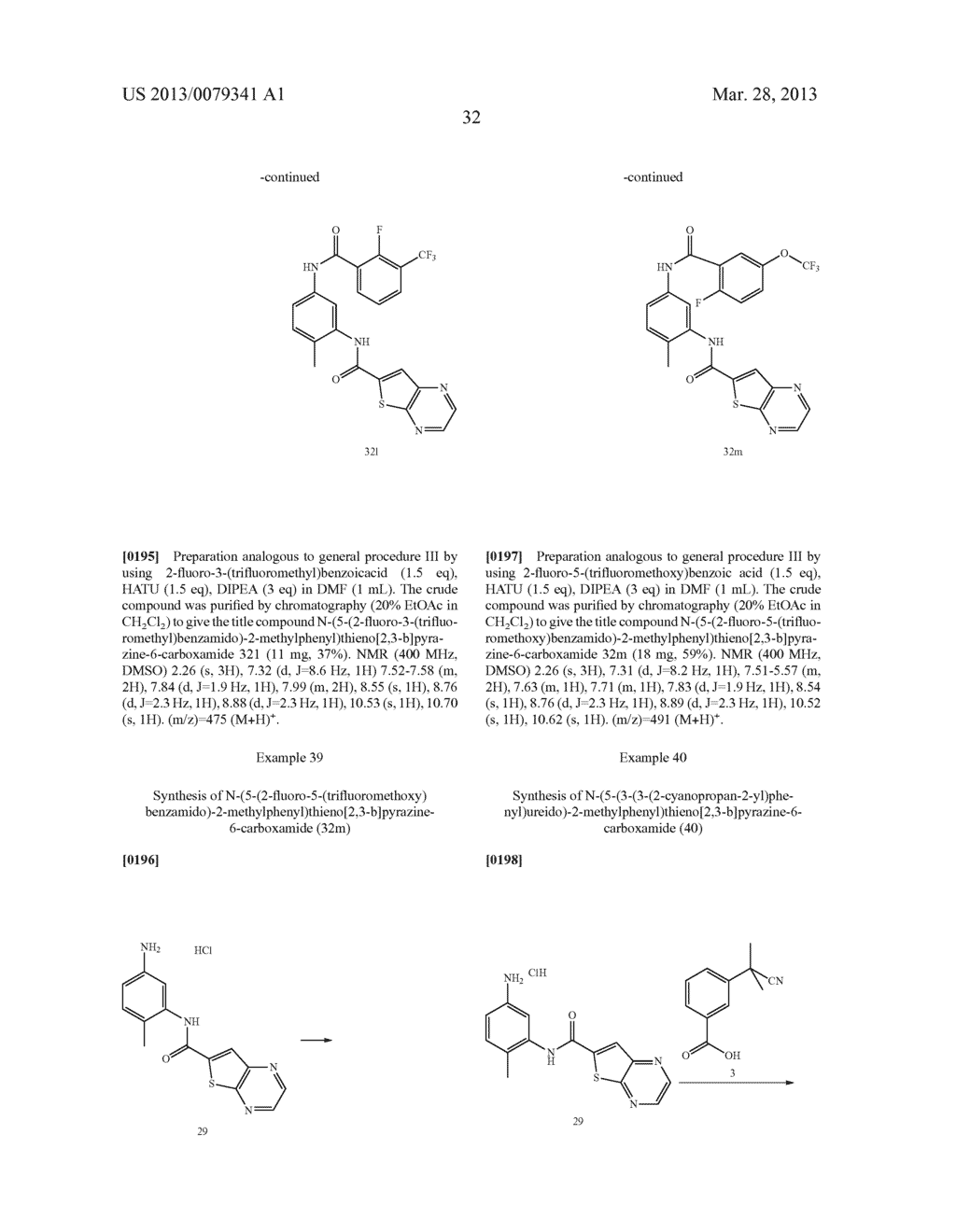 THIENO (2, 3B) PYRAZINE COMPOUNDS AS B-RAF INHIBITORS - diagram, schematic, and image 33
