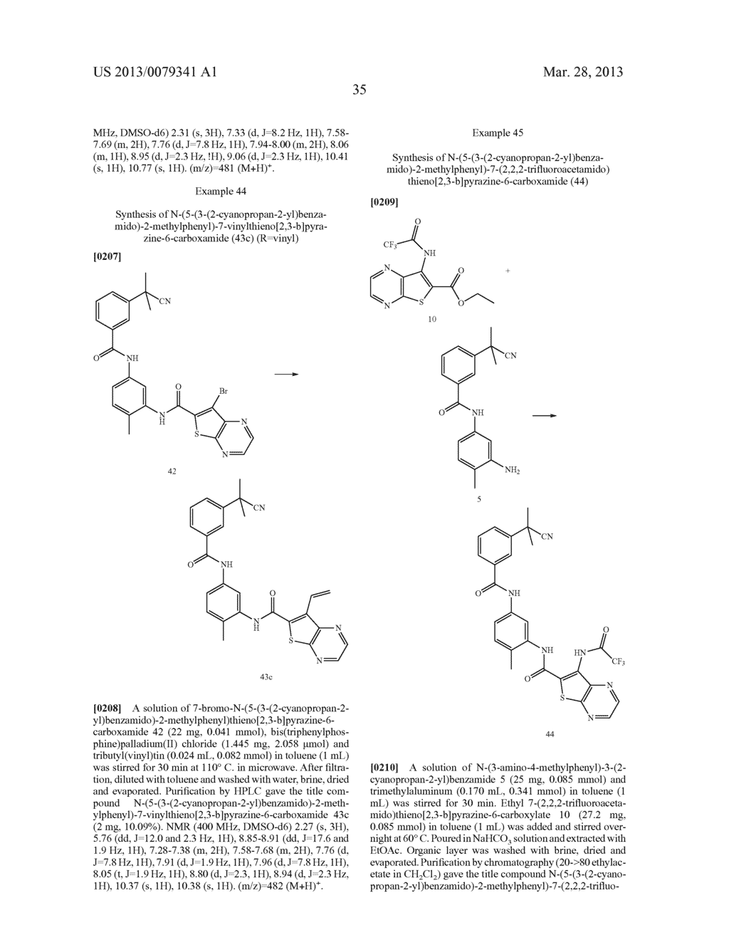THIENO (2, 3B) PYRAZINE COMPOUNDS AS B-RAF INHIBITORS - diagram, schematic, and image 36
