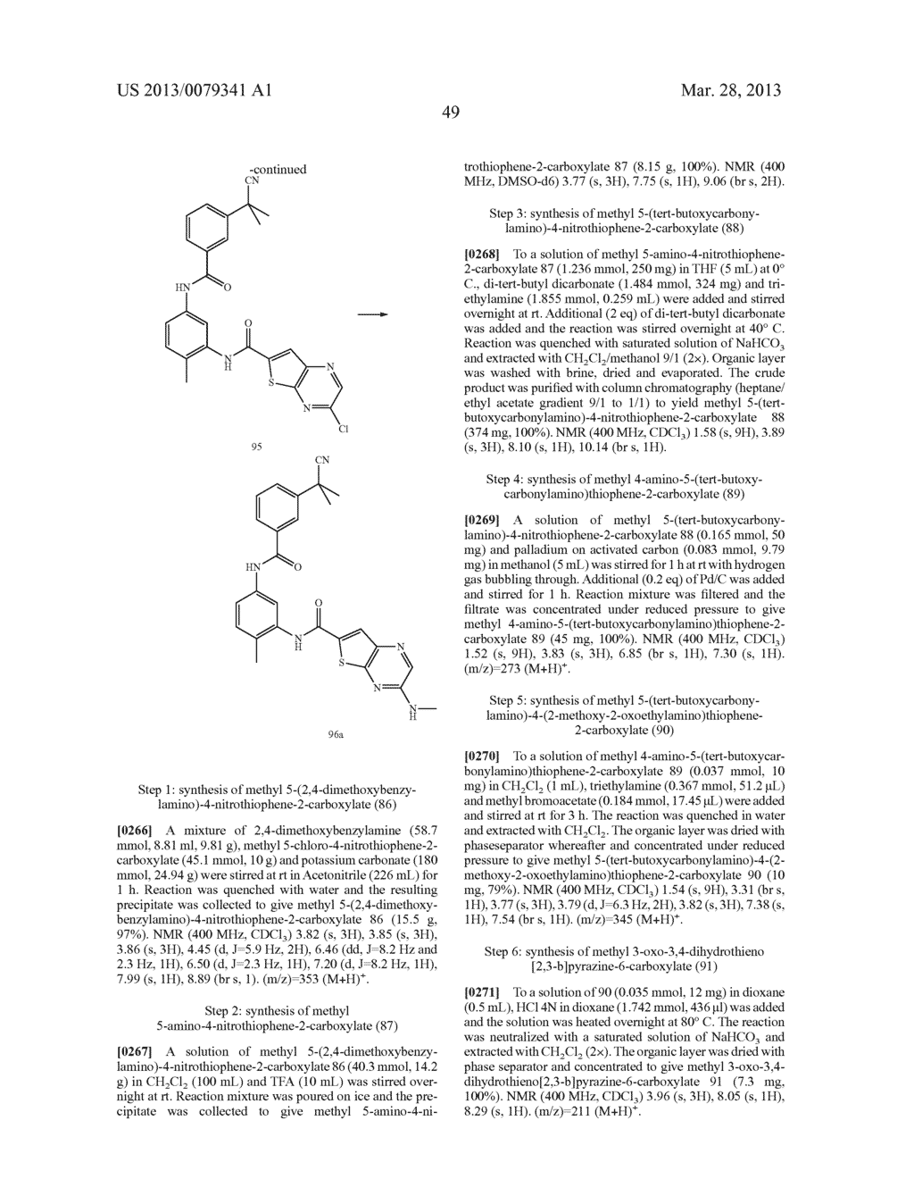 THIENO (2, 3B) PYRAZINE COMPOUNDS AS B-RAF INHIBITORS - diagram, schematic, and image 50