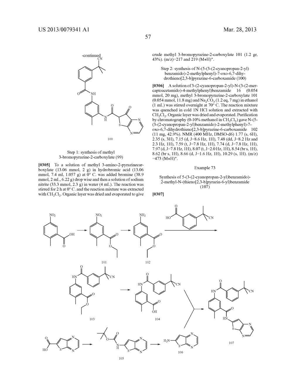 THIENO (2, 3B) PYRAZINE COMPOUNDS AS B-RAF INHIBITORS - diagram, schematic, and image 58