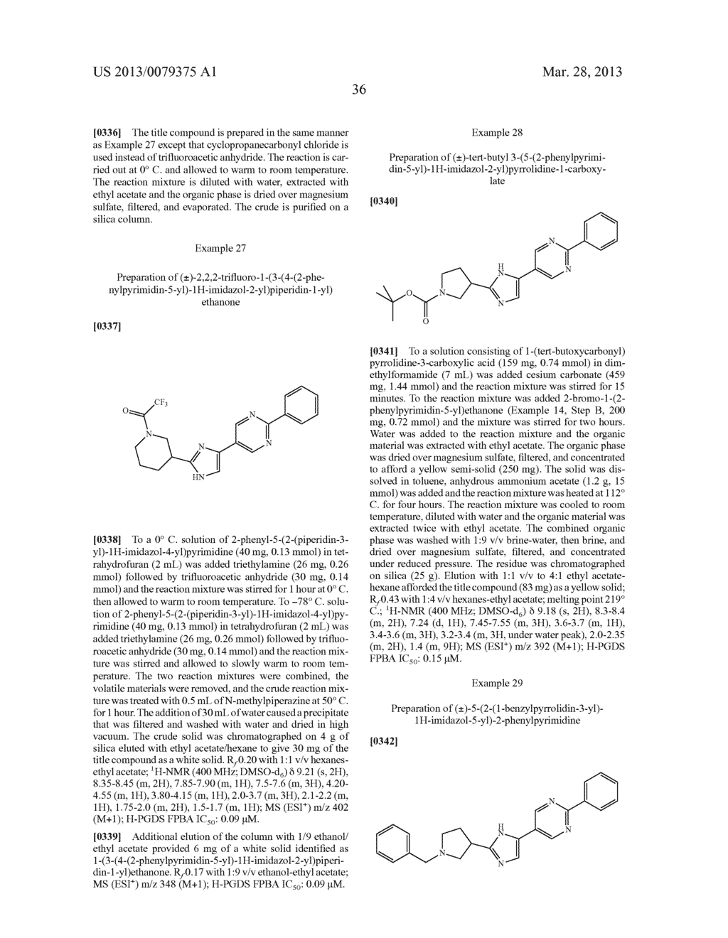 MULTIHETEROARYL COMPOUNDS AS INHIBITORS OF H-PGDS AND THEIR USE FOR     TREATING PROSTAGLANDIN D2 MEDIATED DISEASES - diagram, schematic, and image 37