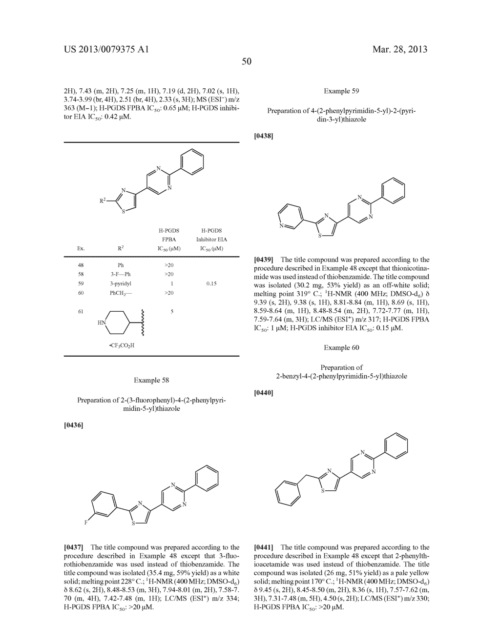 MULTIHETEROARYL COMPOUNDS AS INHIBITORS OF H-PGDS AND THEIR USE FOR     TREATING PROSTAGLANDIN D2 MEDIATED DISEASES - diagram, schematic, and image 51