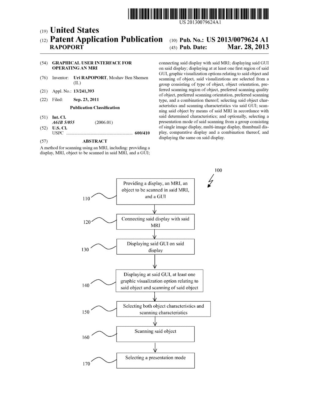 GRAPHICAL USER INTERFACE FOR OPERATING AN MRI - diagram, schematic, and image 01