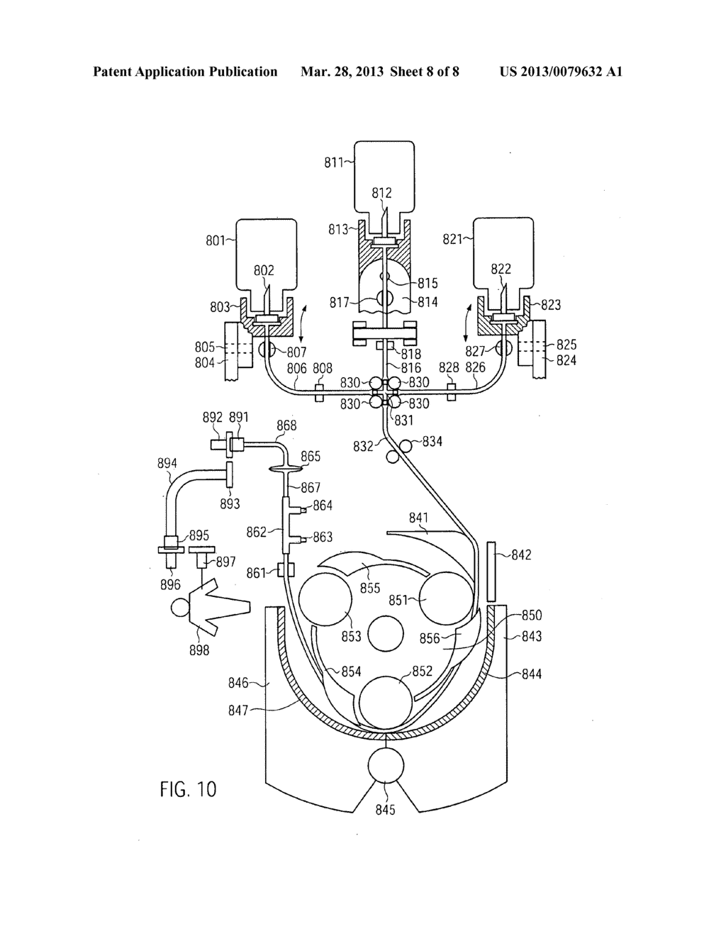 HOSE SYSTEM FOR AN INJECTOR, SQUEEZE VALVE AND PRESSURE MEASURING     INTERFACE - diagram, schematic, and image 09