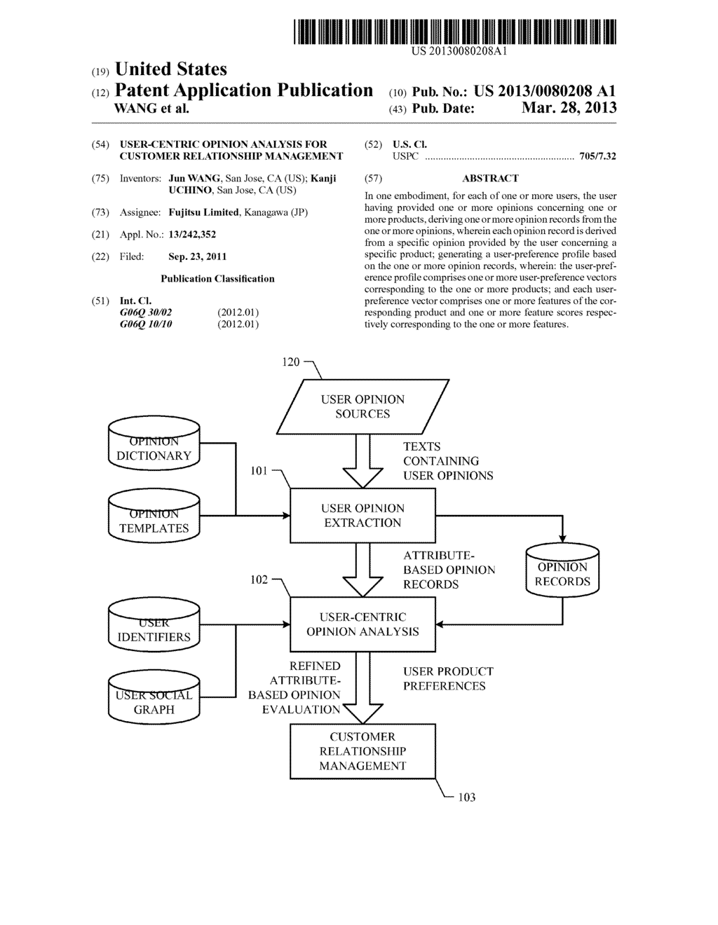 User-Centric Opinion Analysis for Customer Relationship Management - diagram, schematic, and image 01