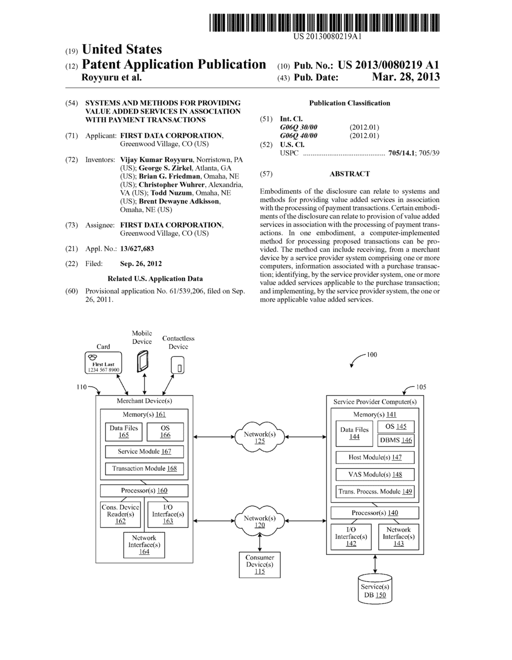 Systems and Methods for Providing Value Added Services in Association with     Payment Transactions - diagram, schematic, and image 01