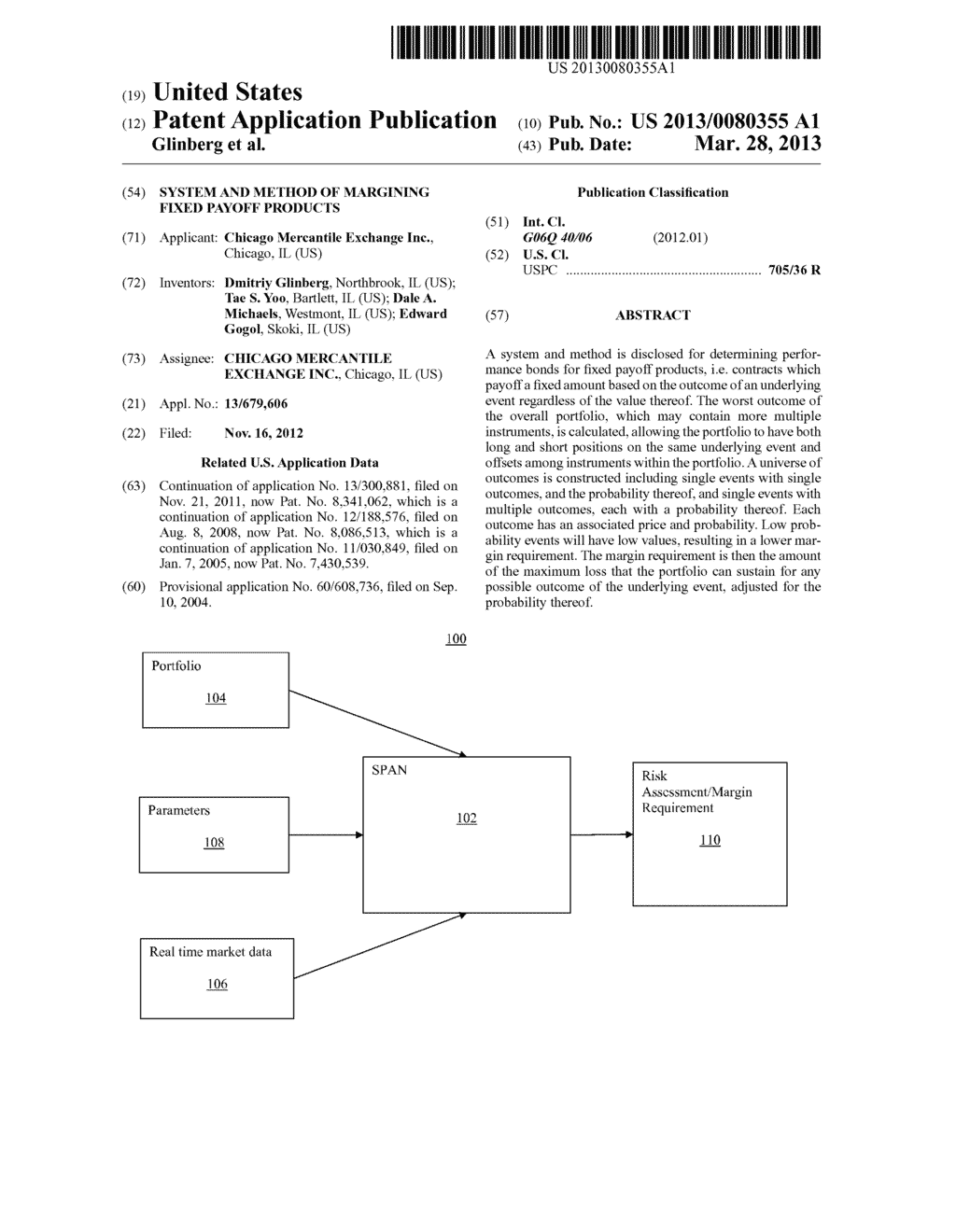 System and Method of Margining Fixed Payoff Products - diagram, schematic, and image 01