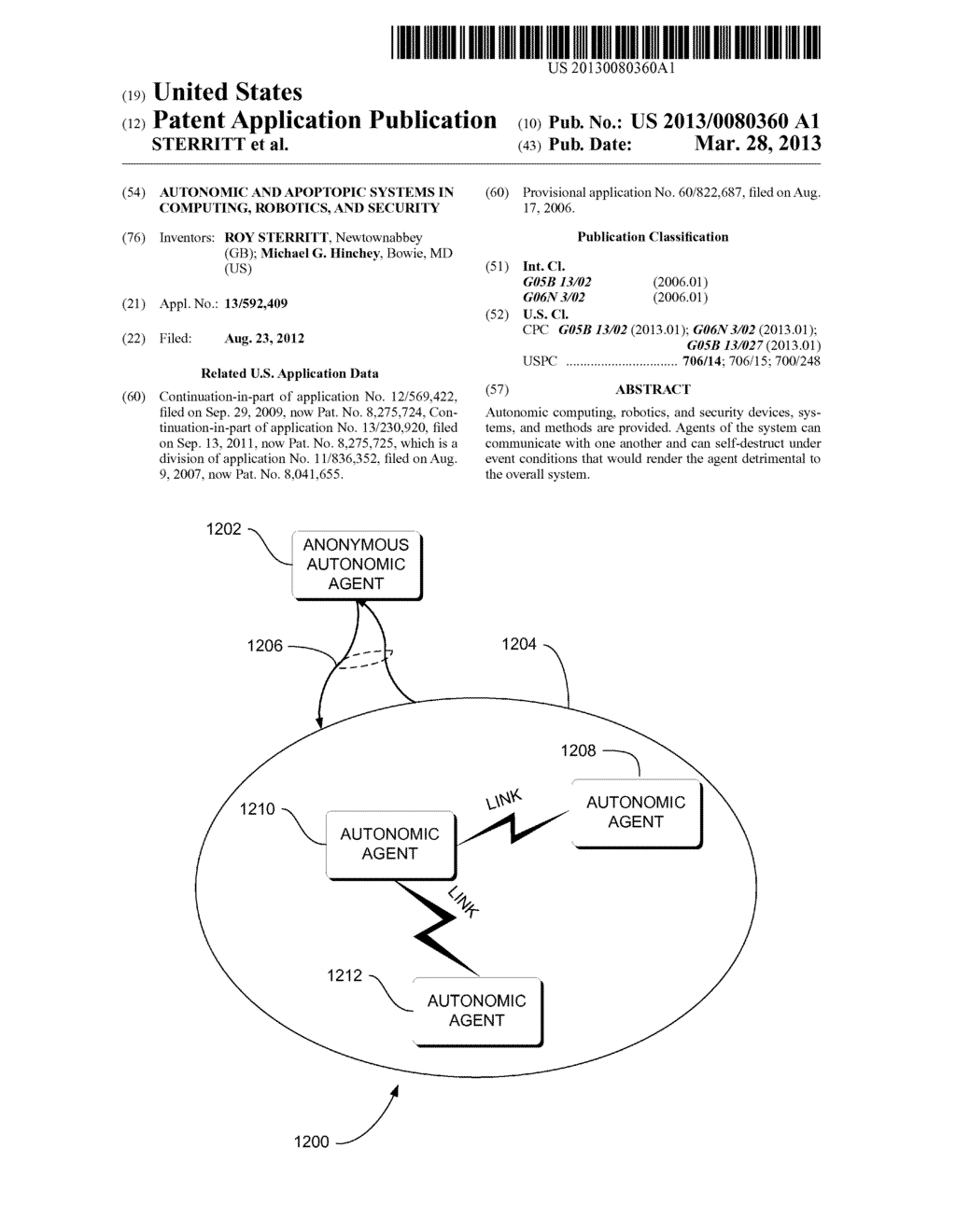 AUTONOMIC AND APOPTOPIC SYSTEMS IN COMPUTING, ROBOTICS, AND SECURITY - diagram, schematic, and image 01