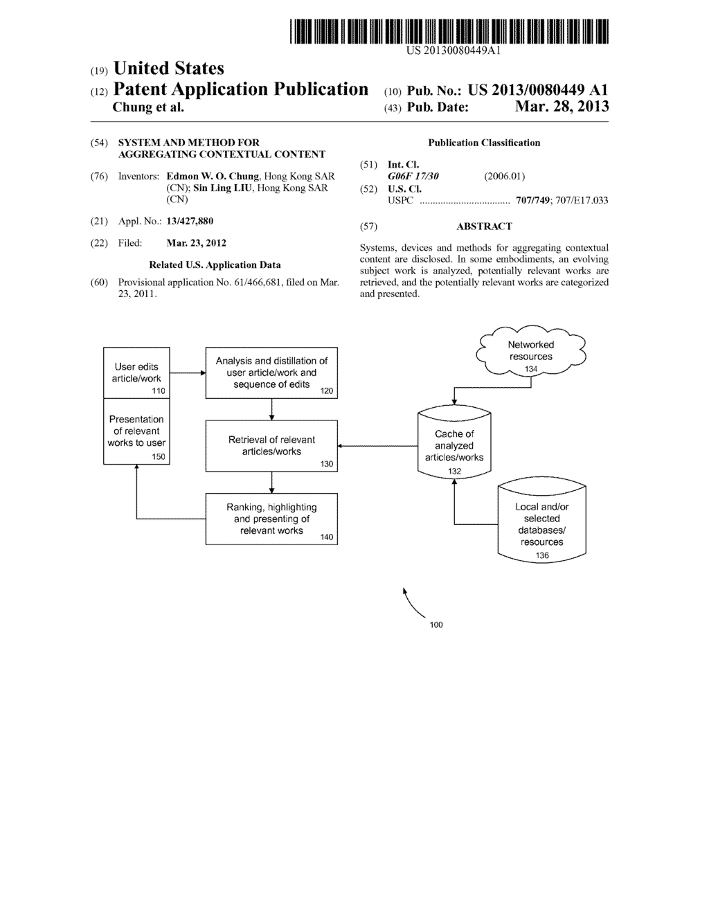 System and Method for Aggregating Contextual Content - diagram, schematic, and image 01