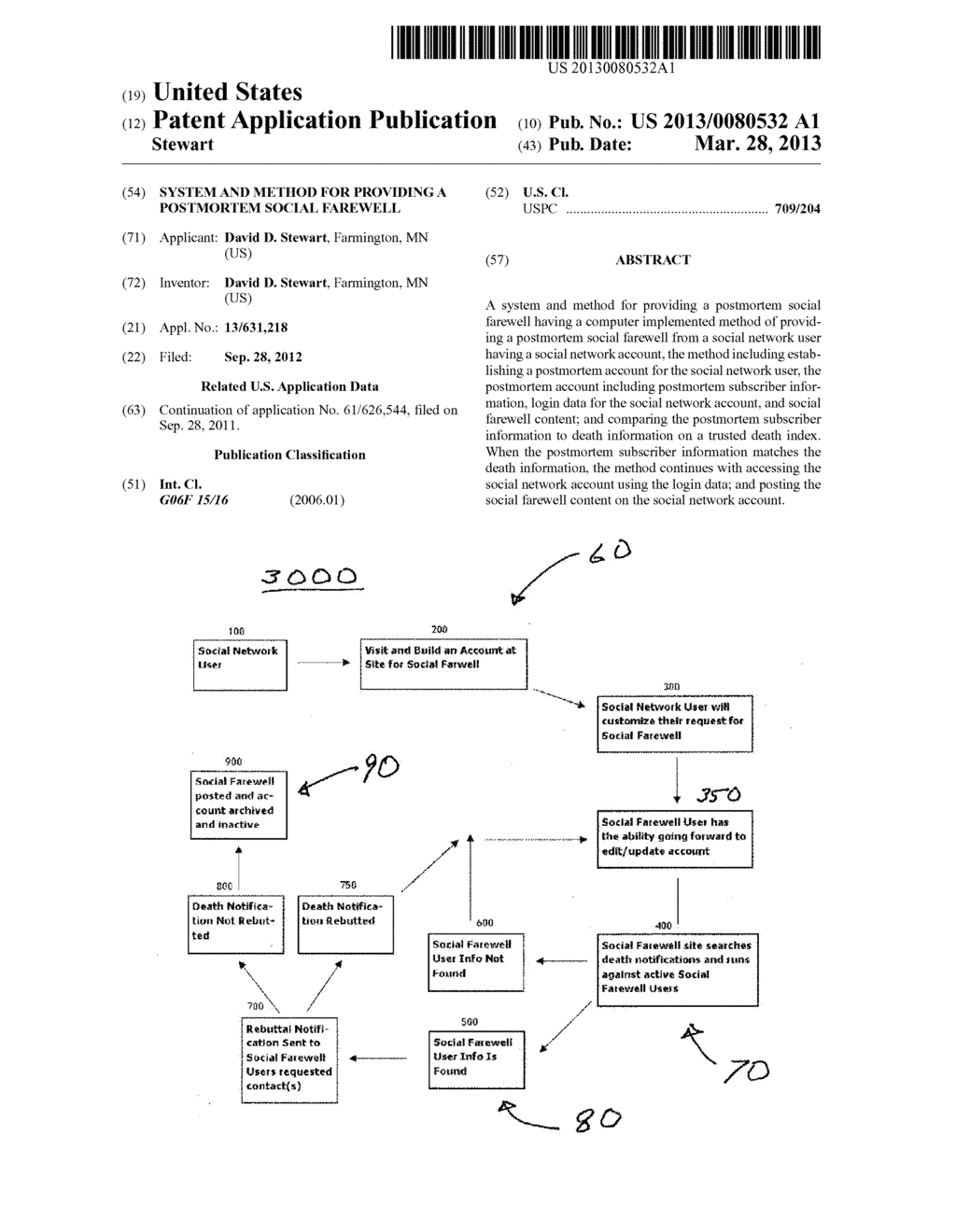 SYSTEM AND METHOD FOR PROVIDING A POSTMORTEM SOCIAL FAREWELL - diagram, schematic, and image 01