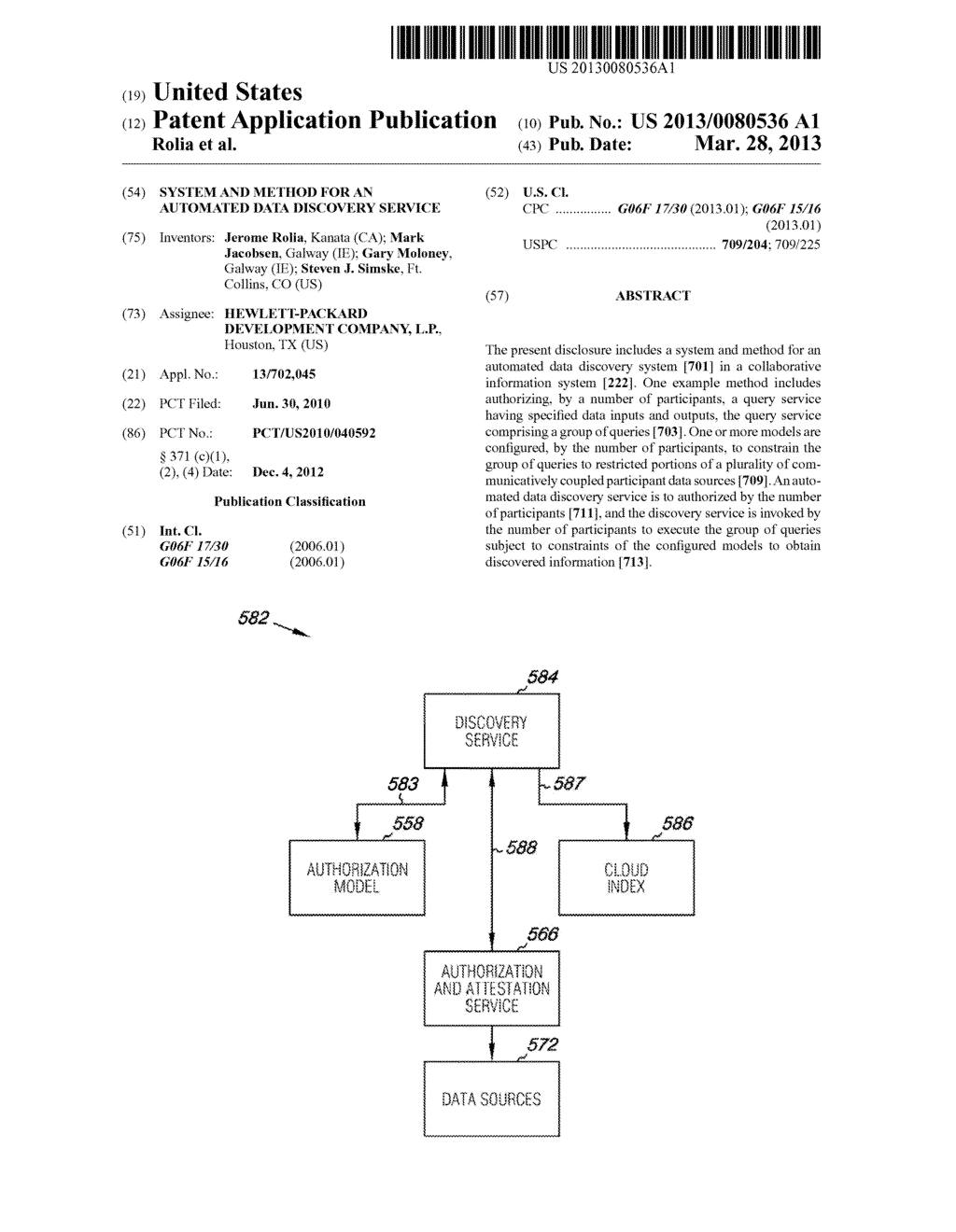 SYSTEM AND METHOD FOR AN AUTOMATED DATA DISCOVERY SERVICE - diagram, schematic, and image 01