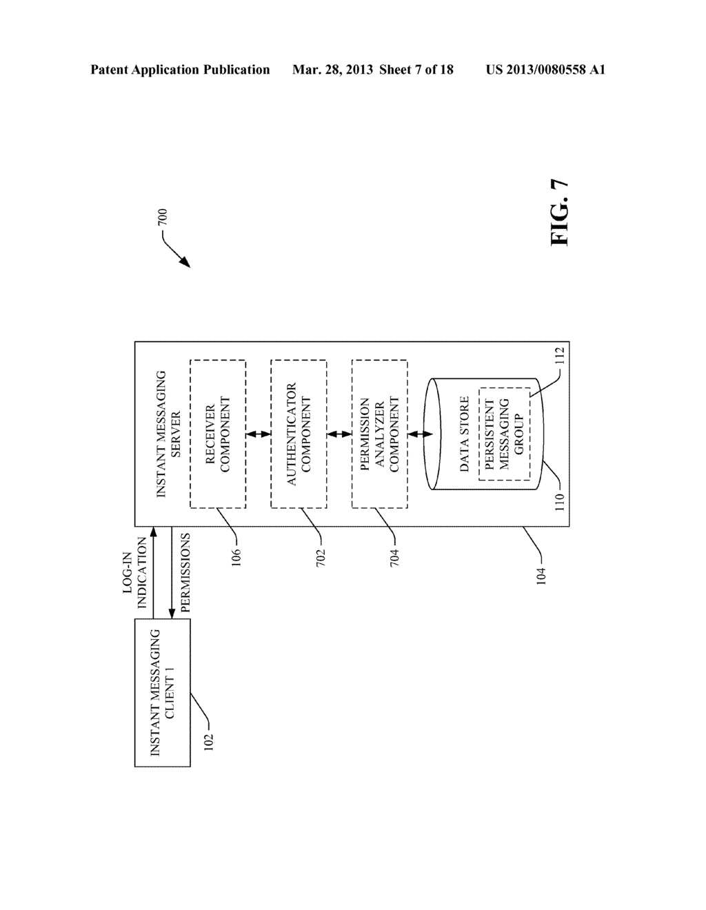 PERSISTING A GROUP IN AN INSTANT MESSAGING APPLICATION - diagram, schematic, and image 08