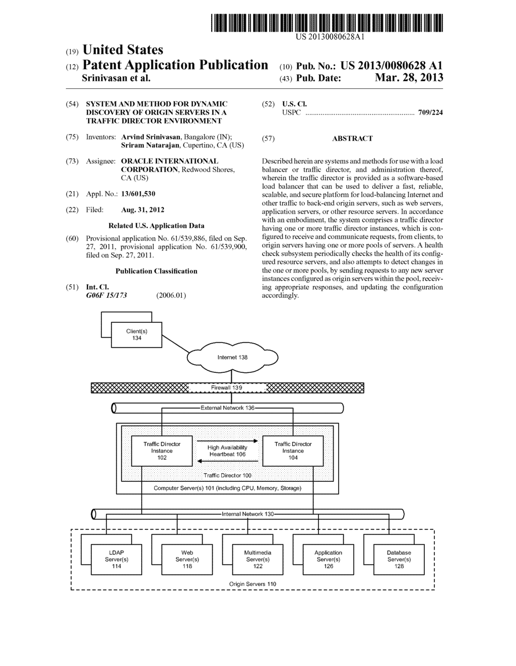 SYSTEM AND METHOD FOR DYNAMIC DISCOVERY OF ORIGIN SERVERS IN A TRAFFIC     DIRECTOR ENVIRONMENT - diagram, schematic, and image 01