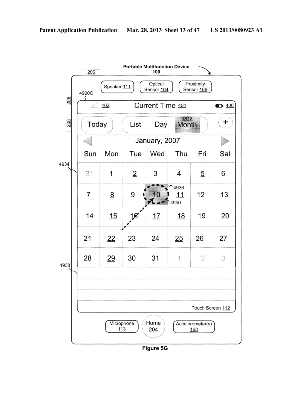 Portable Multifunction Device, Method, and Graphical User Interface for     Viewing and Managing Electronic Calendars - diagram, schematic, and image 14