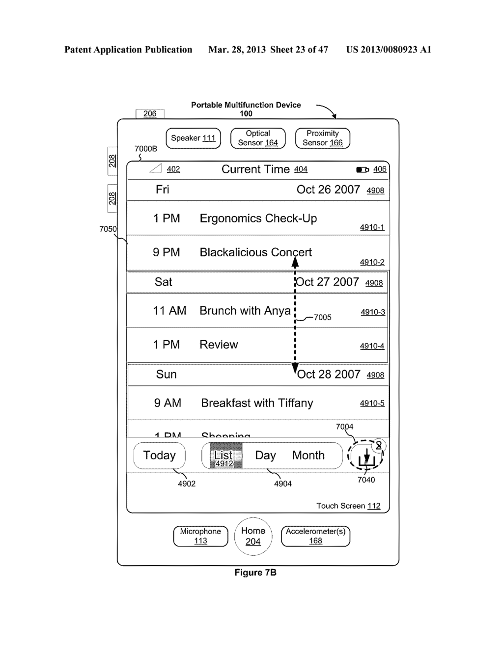 Portable Multifunction Device, Method, and Graphical User Interface for     Viewing and Managing Electronic Calendars - diagram, schematic, and image 24