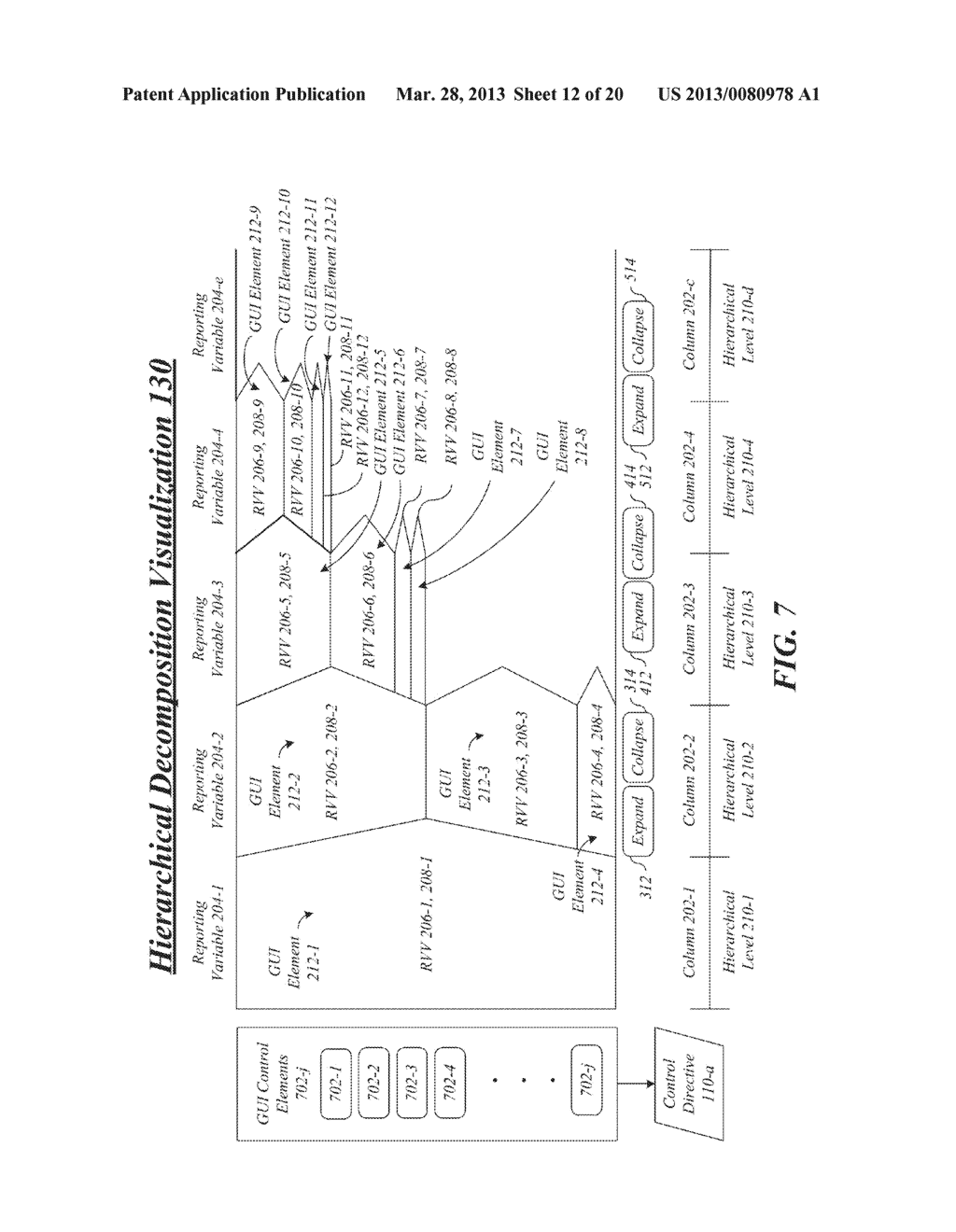 TECHNIQUES TO PRESENT HIERARCHICAL INFORMATION USING A MULTIVARIABLE     DECOMPOSITION VISUALIZATION - diagram, schematic, and image 13