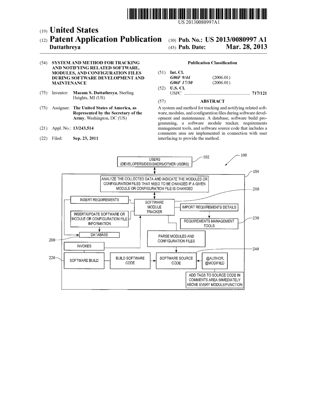 System and Method for Tracking and Notifying Related Software, Modules,     and Configuration Files During Software Development and Maintenance - diagram, schematic, and image 01