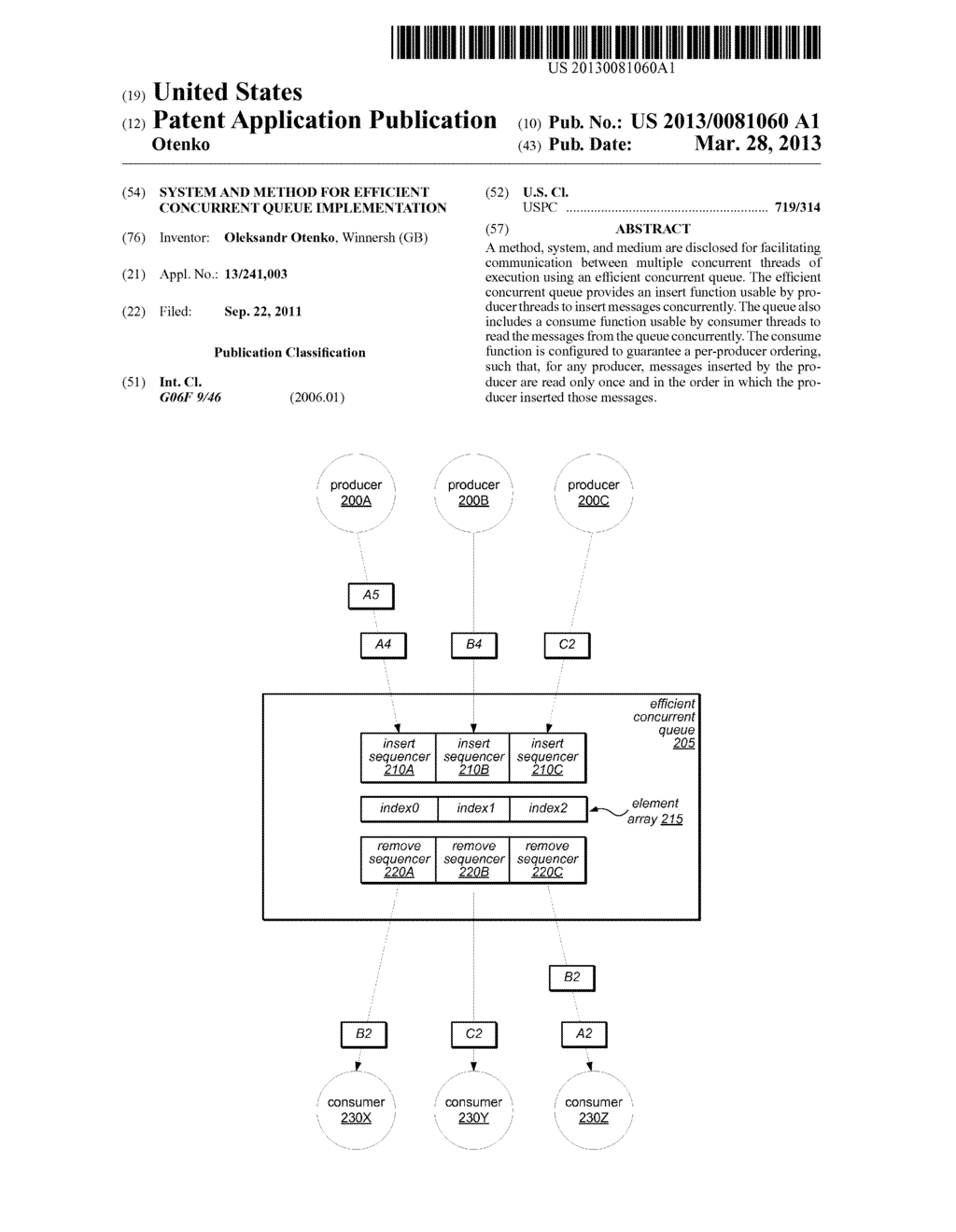 System and Method for Efficient Concurrent Queue Implementation - diagram, schematic, and image 01