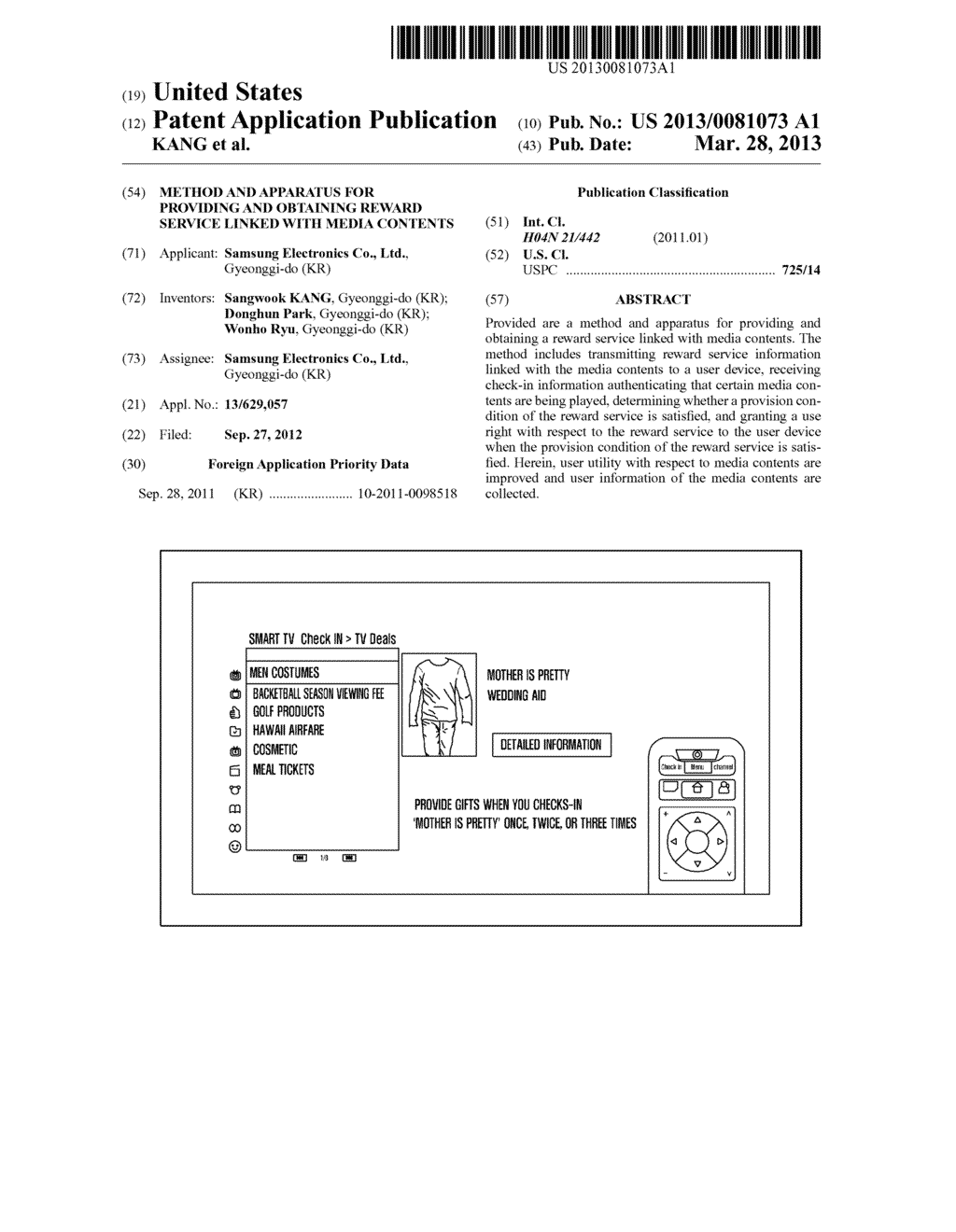 METHOD AND APPARATUS FOR PROVIDING AND OBTAINING REWARD SERVICE LINKED     WITH MEDIA CONTENTS - diagram, schematic, and image 01