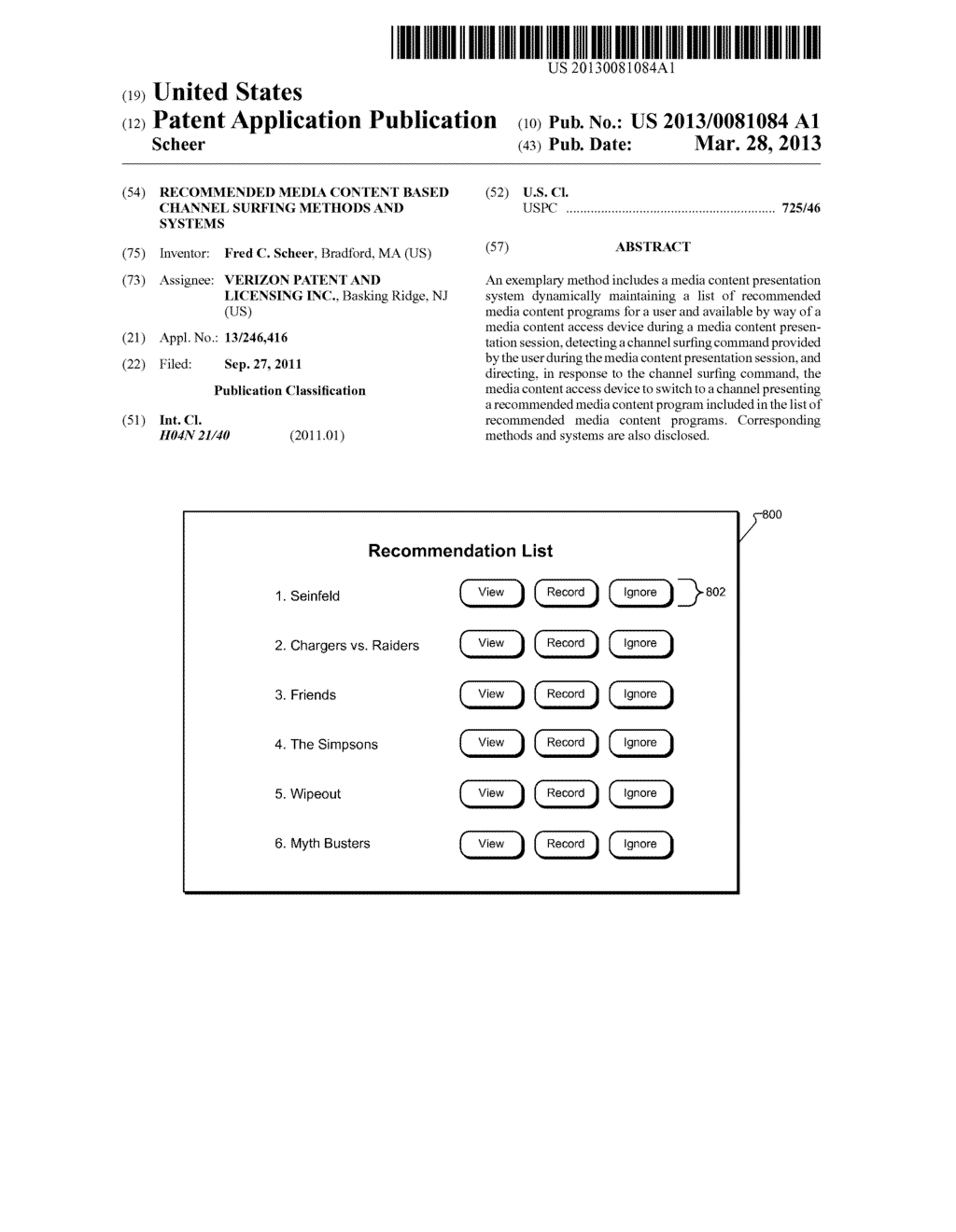 Recommended Media Content Based Channel Surfing Methods and Systems - diagram, schematic, and image 01