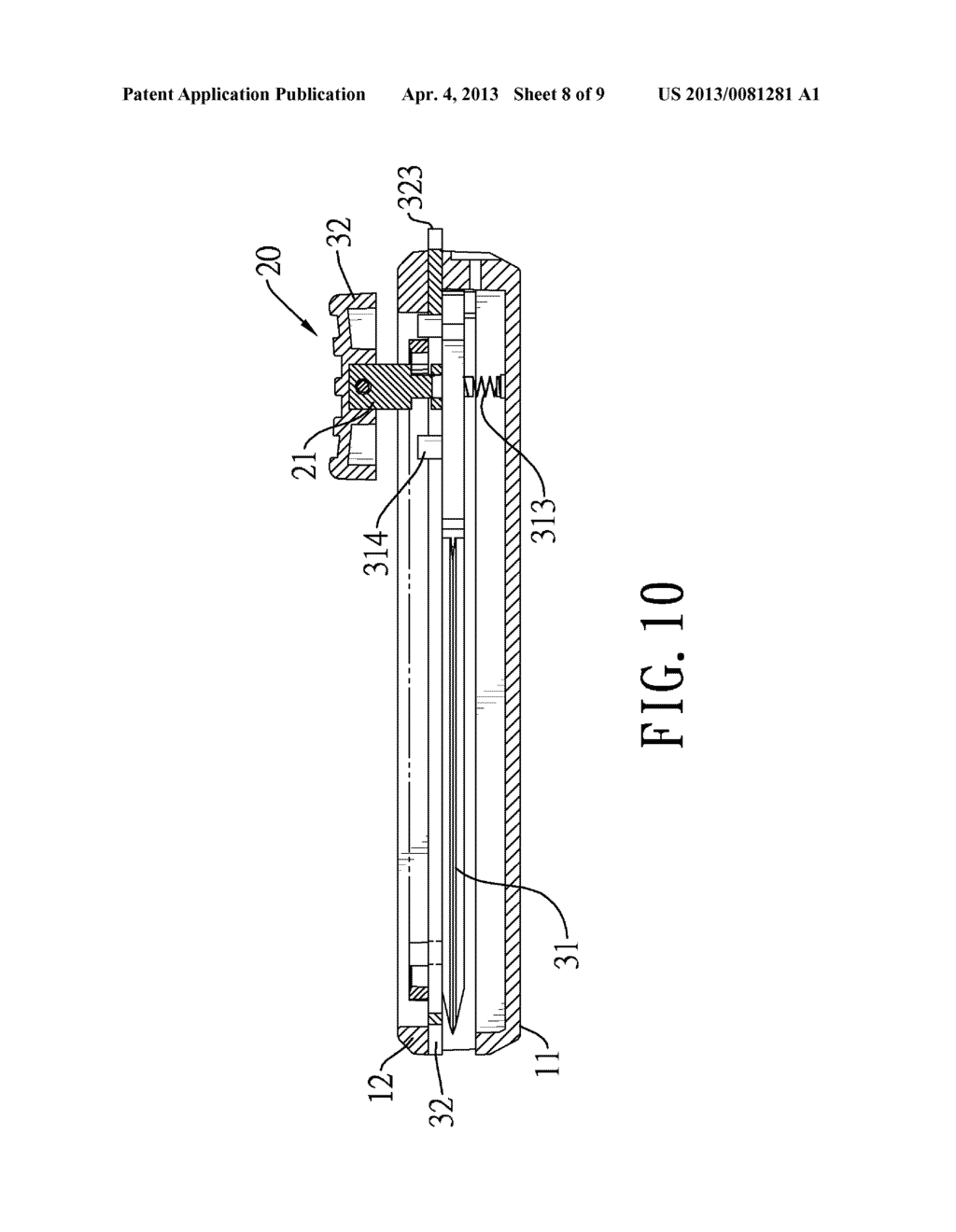 RETRACTABLE KNIFE WITH A SAFETY LOCK - diagram, schematic, and image 09