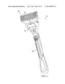 RAZOR HANDLE WITH A ROTATABLE PORTION diagram and image