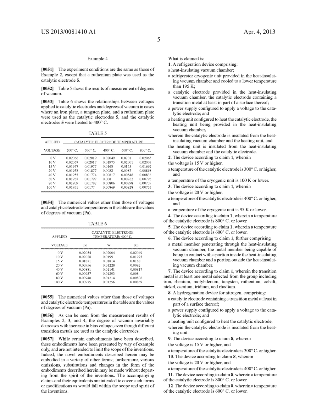 REFRIGERATION DEVICE, HYDROGENATION DEVICE FOR NITROGEN, AND LEAKED GAS     REMOVING METHOD - diagram, schematic, and image 08