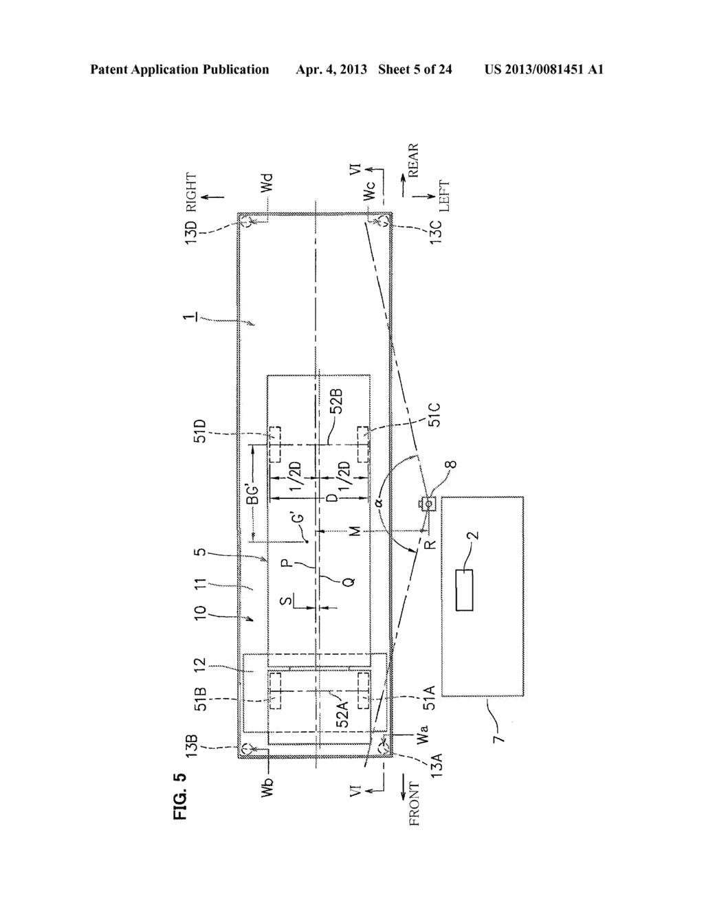 Measurement Device of Position of Center of Gravity of Vehicle to be     Measured on Truck Scale and Truck Scale - diagram, schematic, and image 06