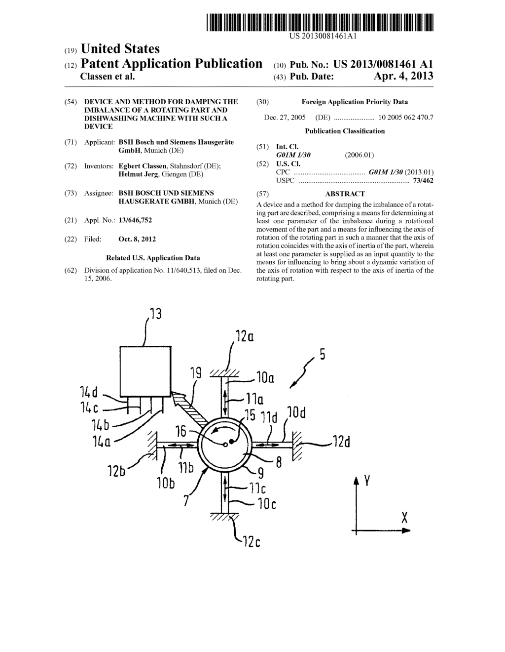 DEVICE AND METHOD FOR DAMPING THE IMBALANCE OF A ROTATING PART AND     DISHWASHING MACHINE WITH SUCH A DEVICE - diagram, schematic, and image 01