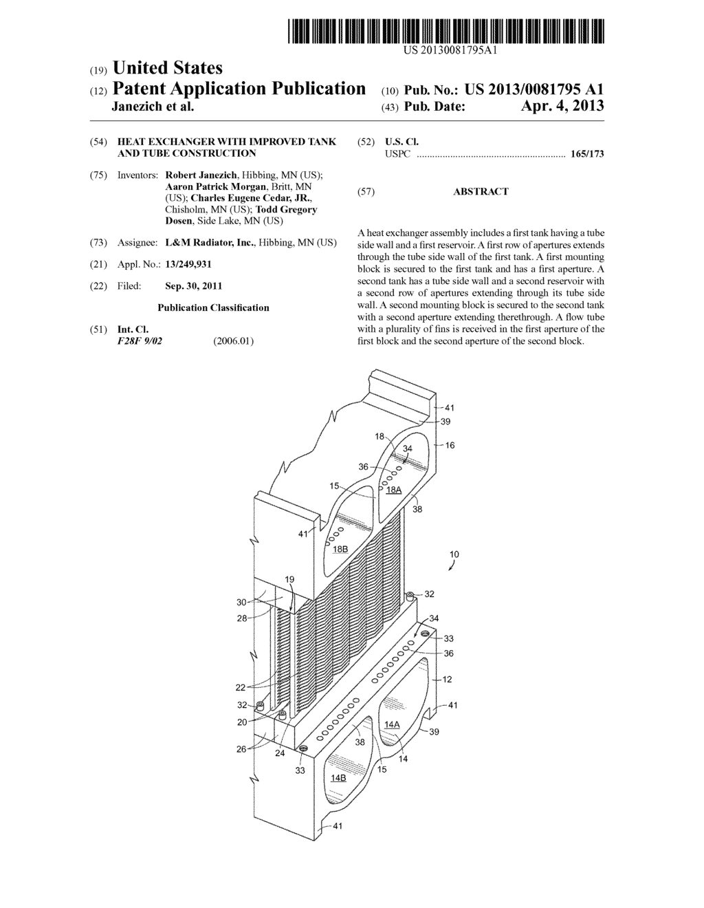 HEAT EXCHANGER WITH IMPROVED TANK AND TUBE CONSTRUCTION - diagram, schematic, and image 01