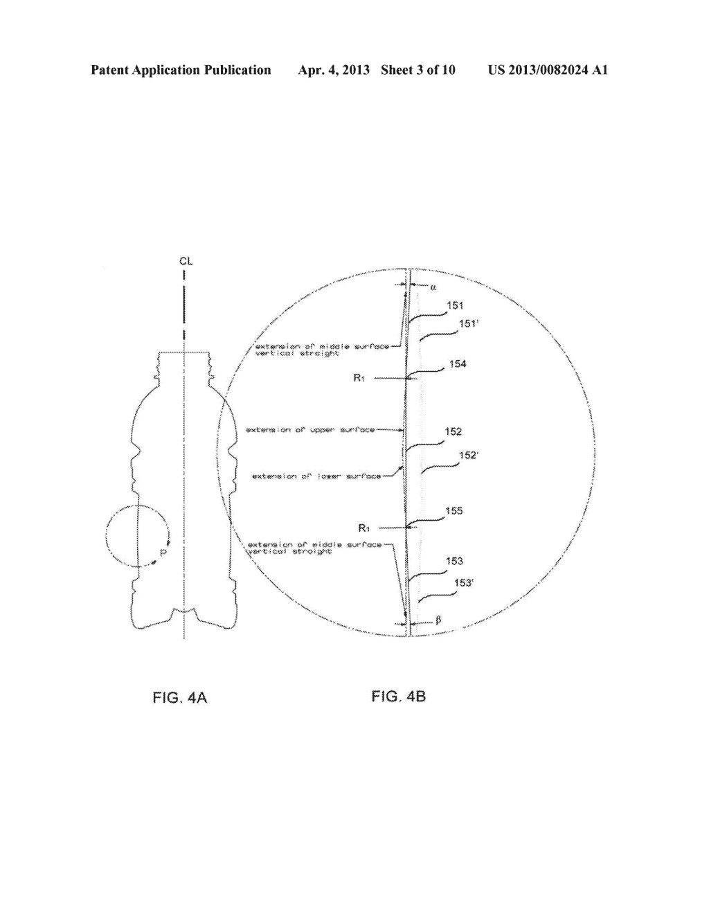 Plastic Container with Angular Vacuum Panel and Method of Same - diagram, schematic, and image 04