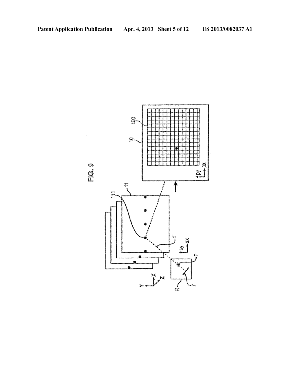 METHOD OF ABLATING A THREE-DIMENSIONAL SURFACE USING A LASER ABLATION     DEVICE AND THROUGH THE USE OF A CALIBRATION STEP; DEVICE FOR IMPLEMENTING     SUCH A METHOD - diagram, schematic, and image 06