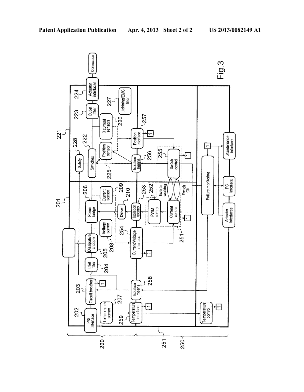 POWER SUPPLY AND CONTROL DEVICE FOR ACTUATORS, CORRESPONDING ACTUATION     ASSEMBLY, AND AIRCRAFT COMPRISING SUCH A DEVICE - diagram, schematic, and image 03