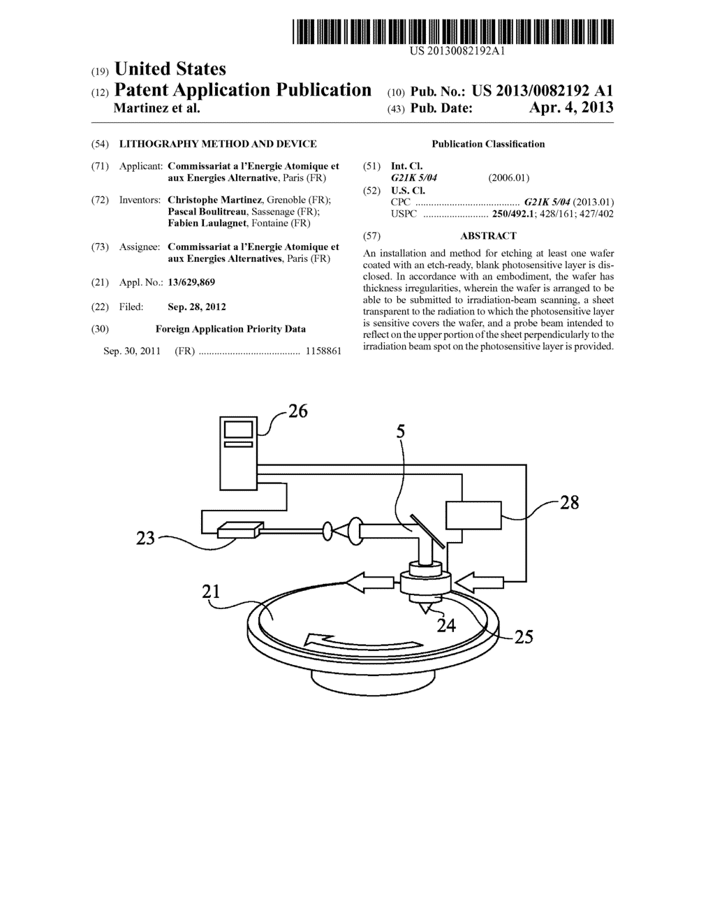 LITHOGRAPHY METHOD AND DEVICE - diagram, schematic, and image 01