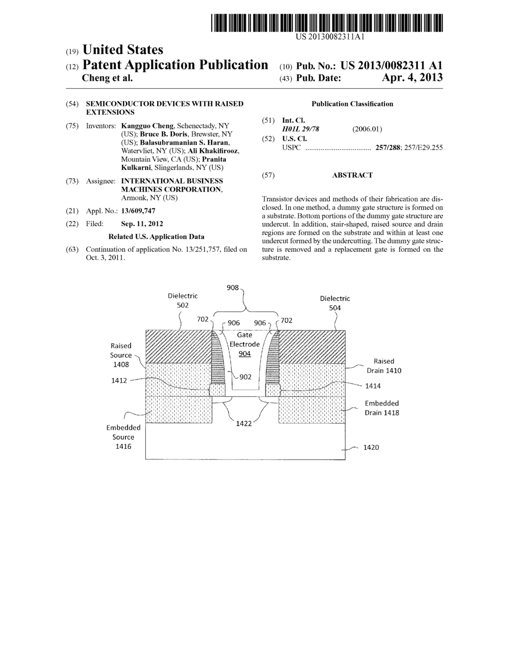 SEMICONDUCTOR DEVICES WITH RAISED EXTENSIONS - diagram, schematic, and image 01