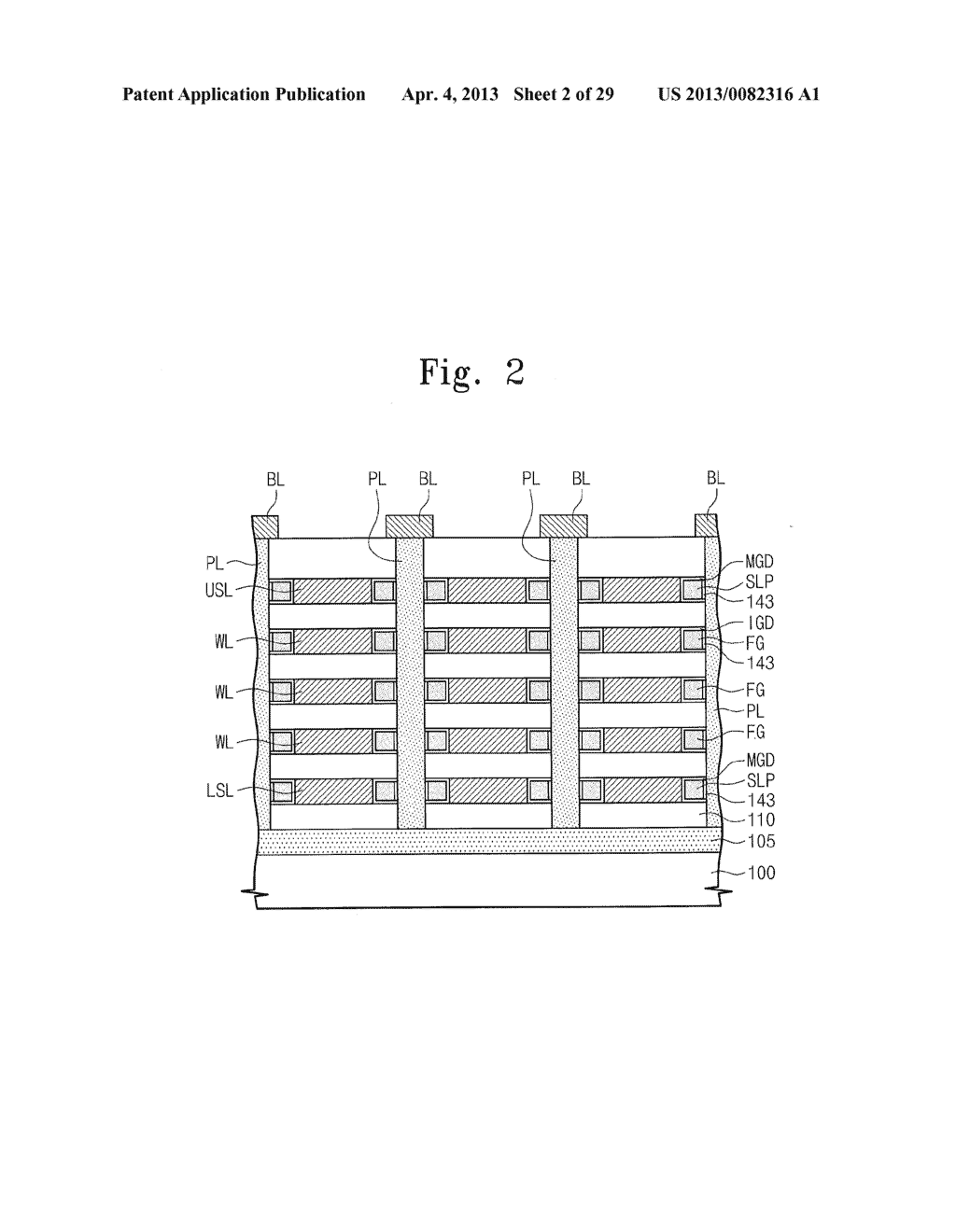 THREE-DIMENSIONAL NONVOLATILE MEMORY DEVICES INCLUDING INTERPOSED FLOATING     GATES - diagram, schematic, and image 03