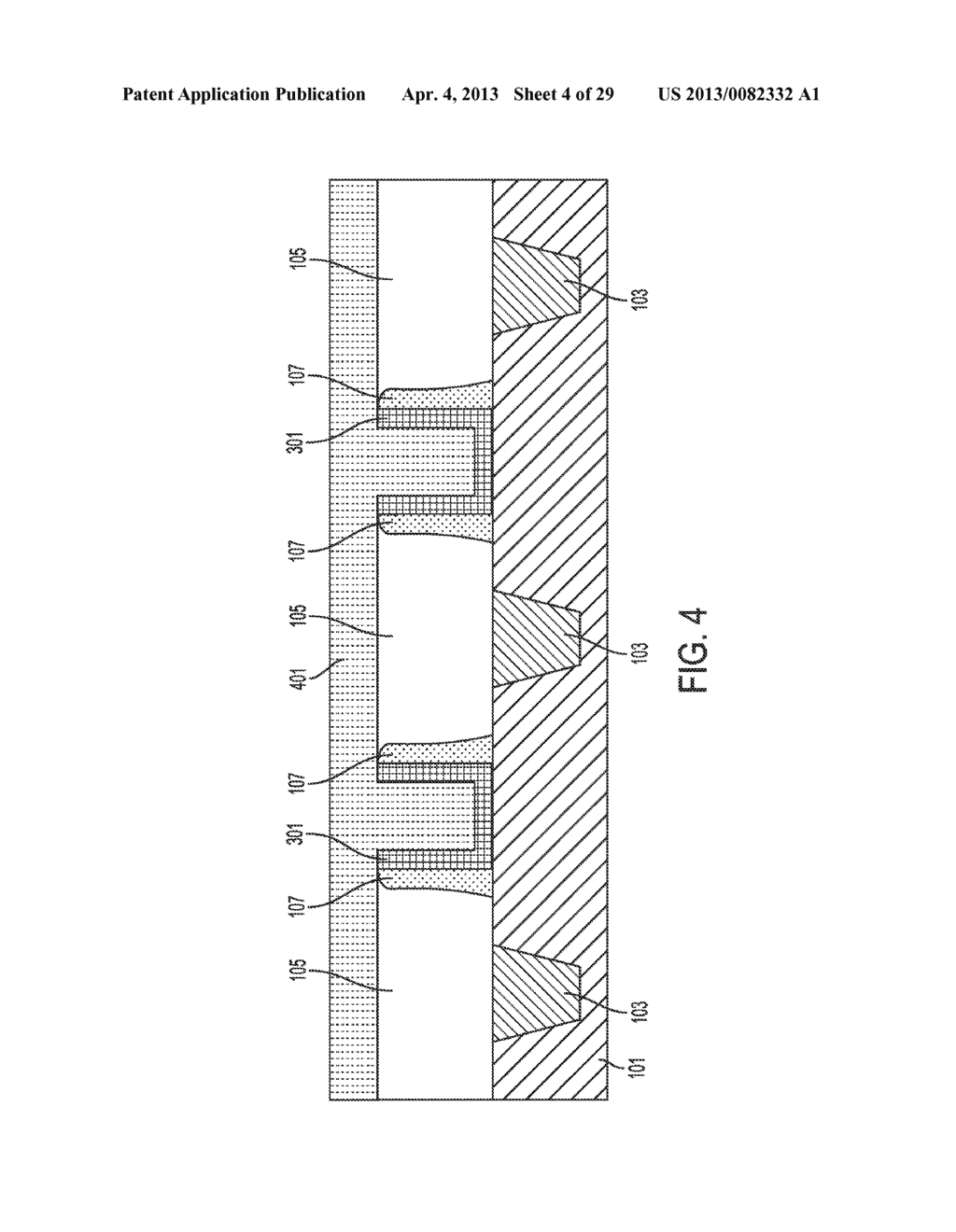 METHOD FOR FORMING N-TYPE AND P-TYPE METAL-OXIDE-SEMICONDUCTOR GATES     SEPARATELY - diagram, schematic, and image 05