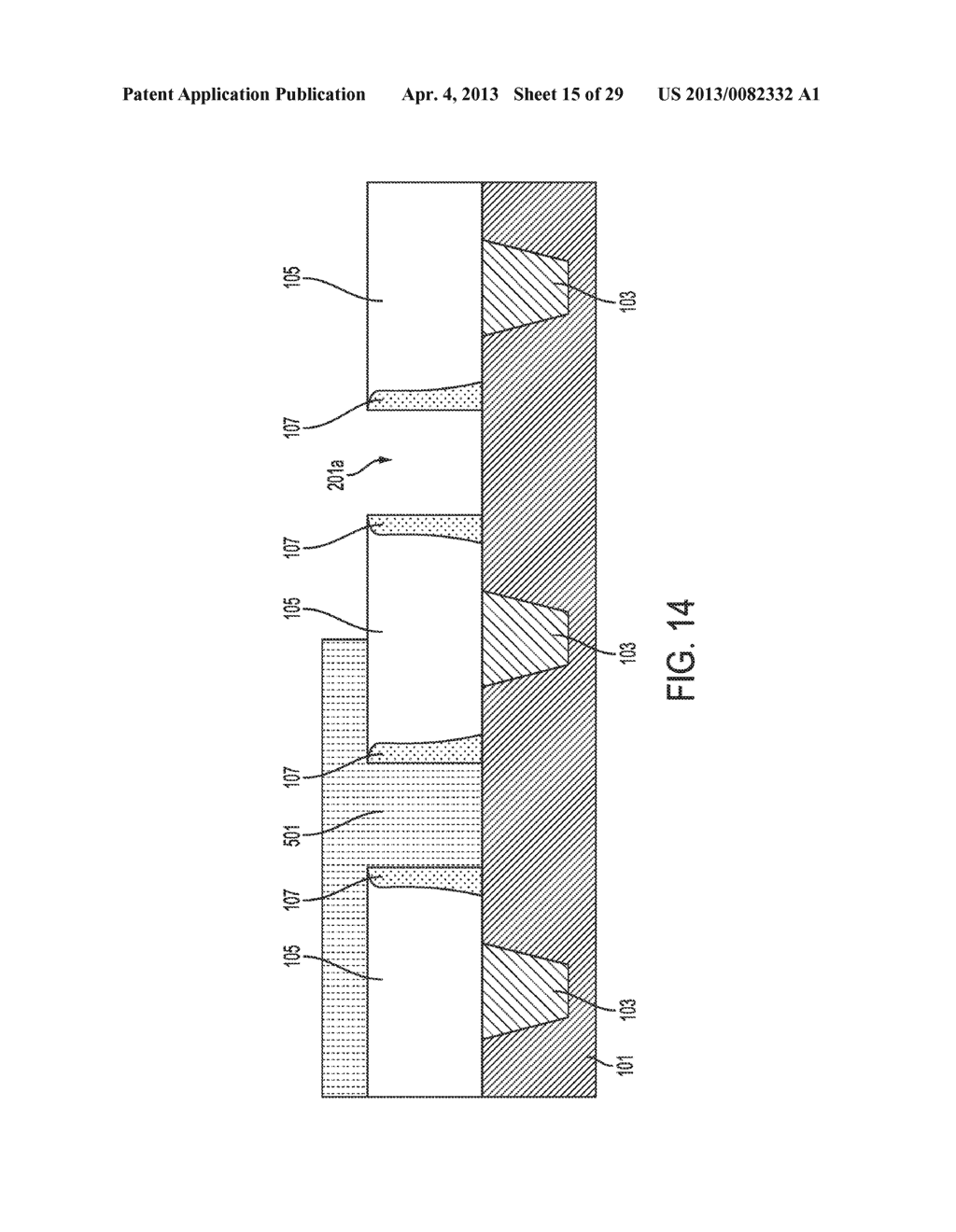 METHOD FOR FORMING N-TYPE AND P-TYPE METAL-OXIDE-SEMICONDUCTOR GATES     SEPARATELY - diagram, schematic, and image 16