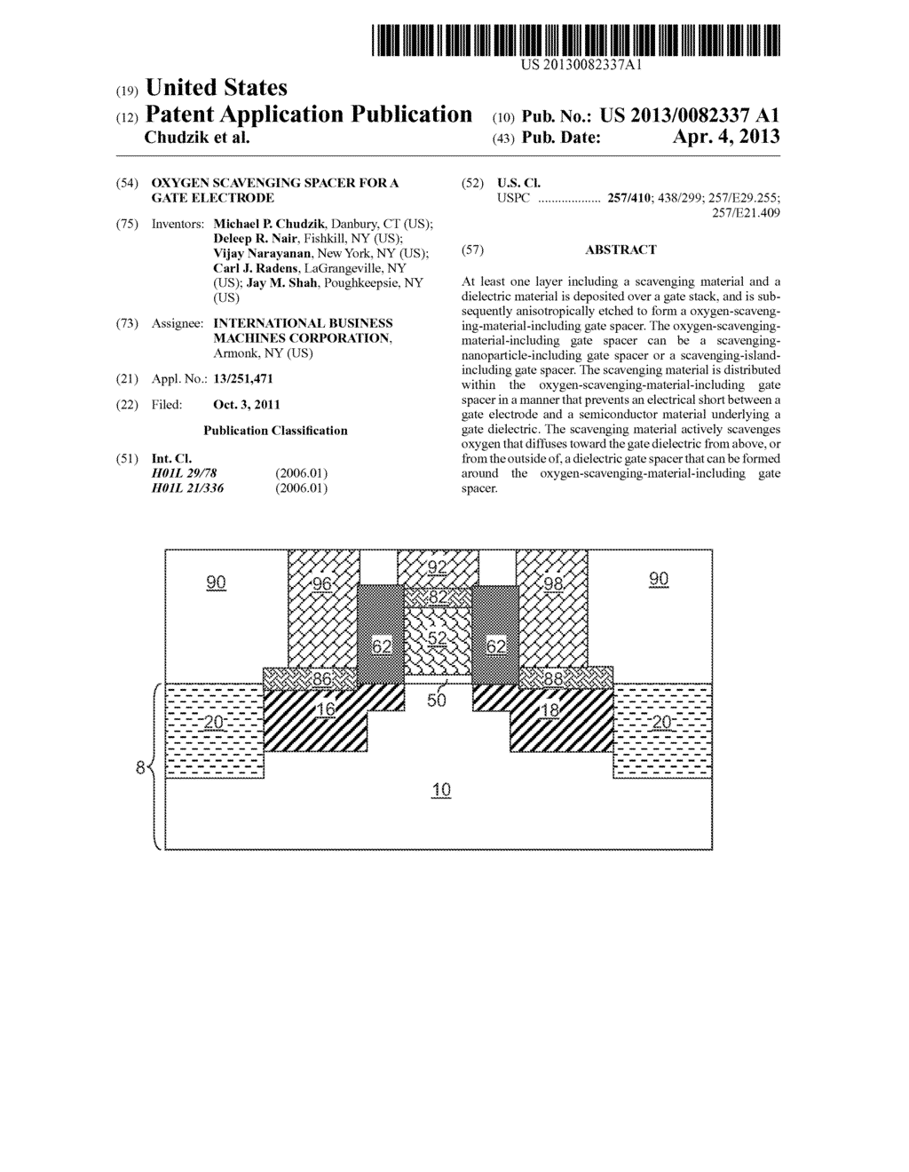 OXYGEN SCAVENGING SPACER FOR A GATE ELECTRODE - diagram, schematic, and image 01