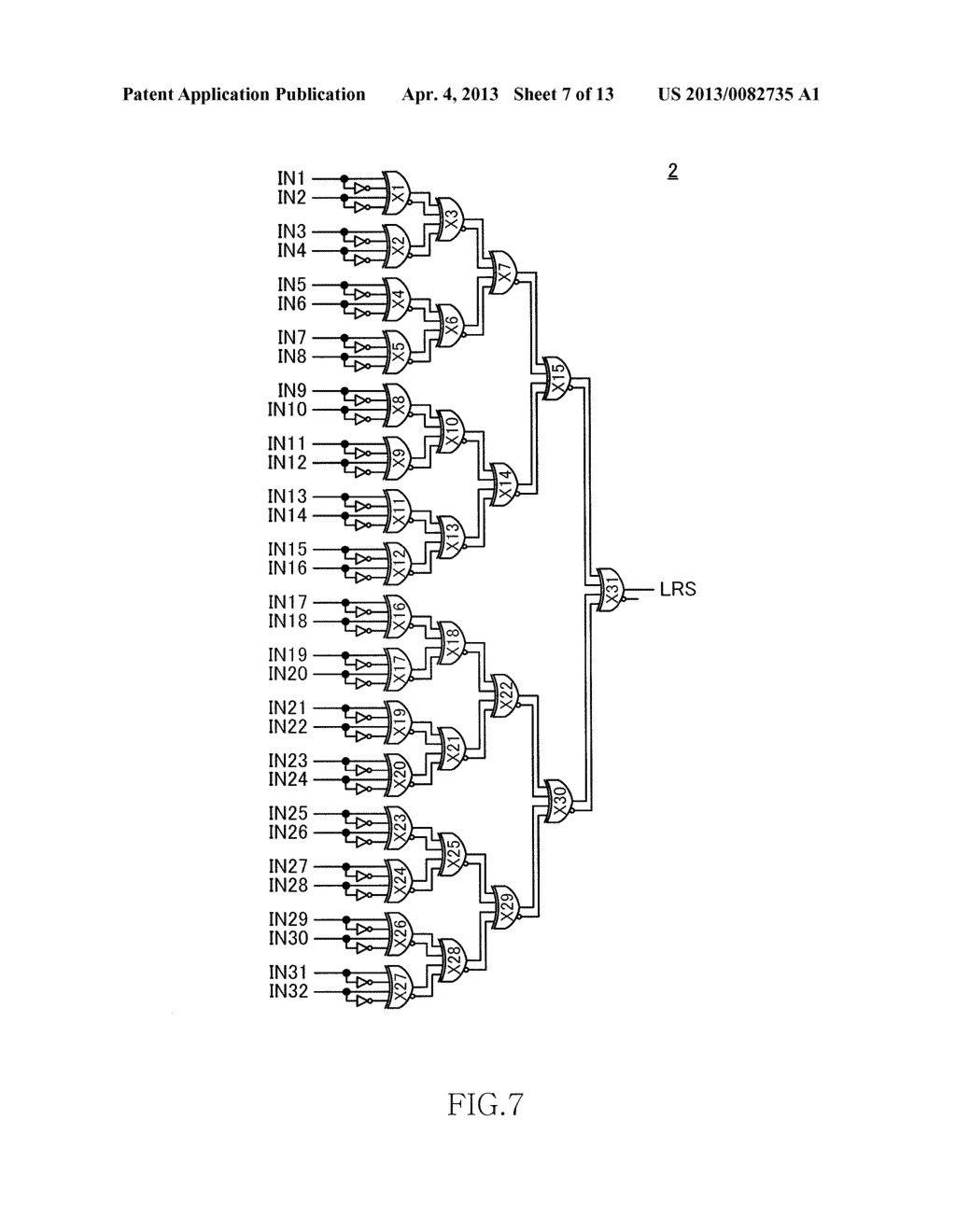 LOGIC CIRCUIT PERFORMING EXCLUSIVE OR OPERATION AND DATA PROCESSING SYSTEM     INCLUDING THE SAME - diagram, schematic, and image 08