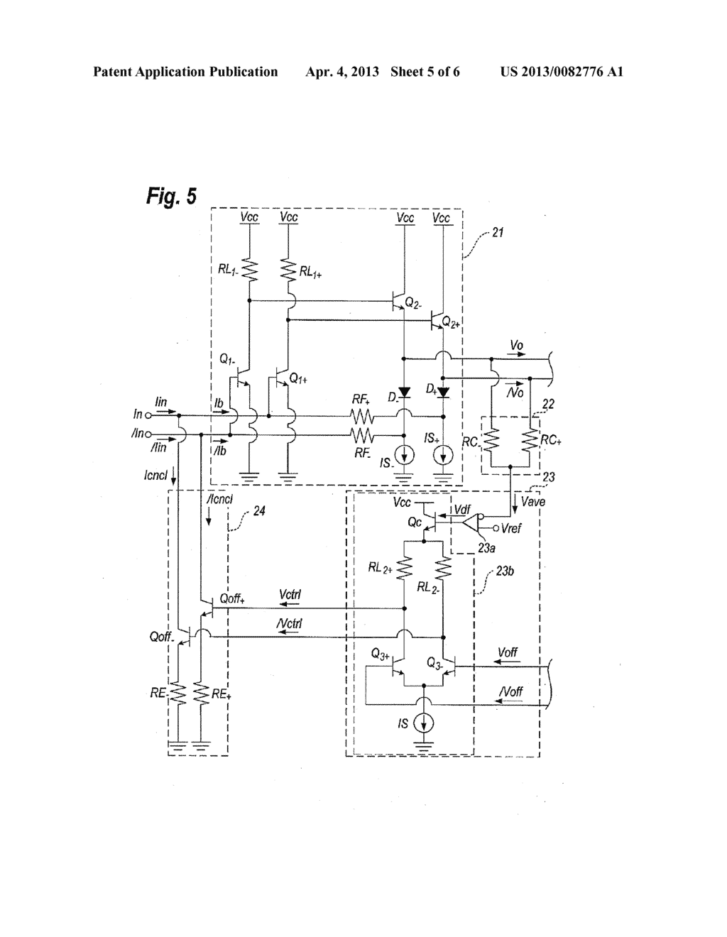 AMPLIFIER FOR RECEIVING OPTICAL SIGNALS COMPLEMENTARY TO EACH OTHER - diagram, schematic, and image 06