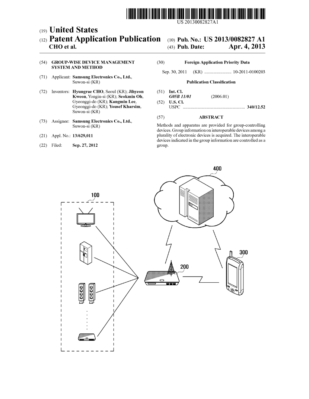 GROUP-WISE DEVICE MANAGEMENT SYSTEM AND METHOD - diagram, schematic, and image 01