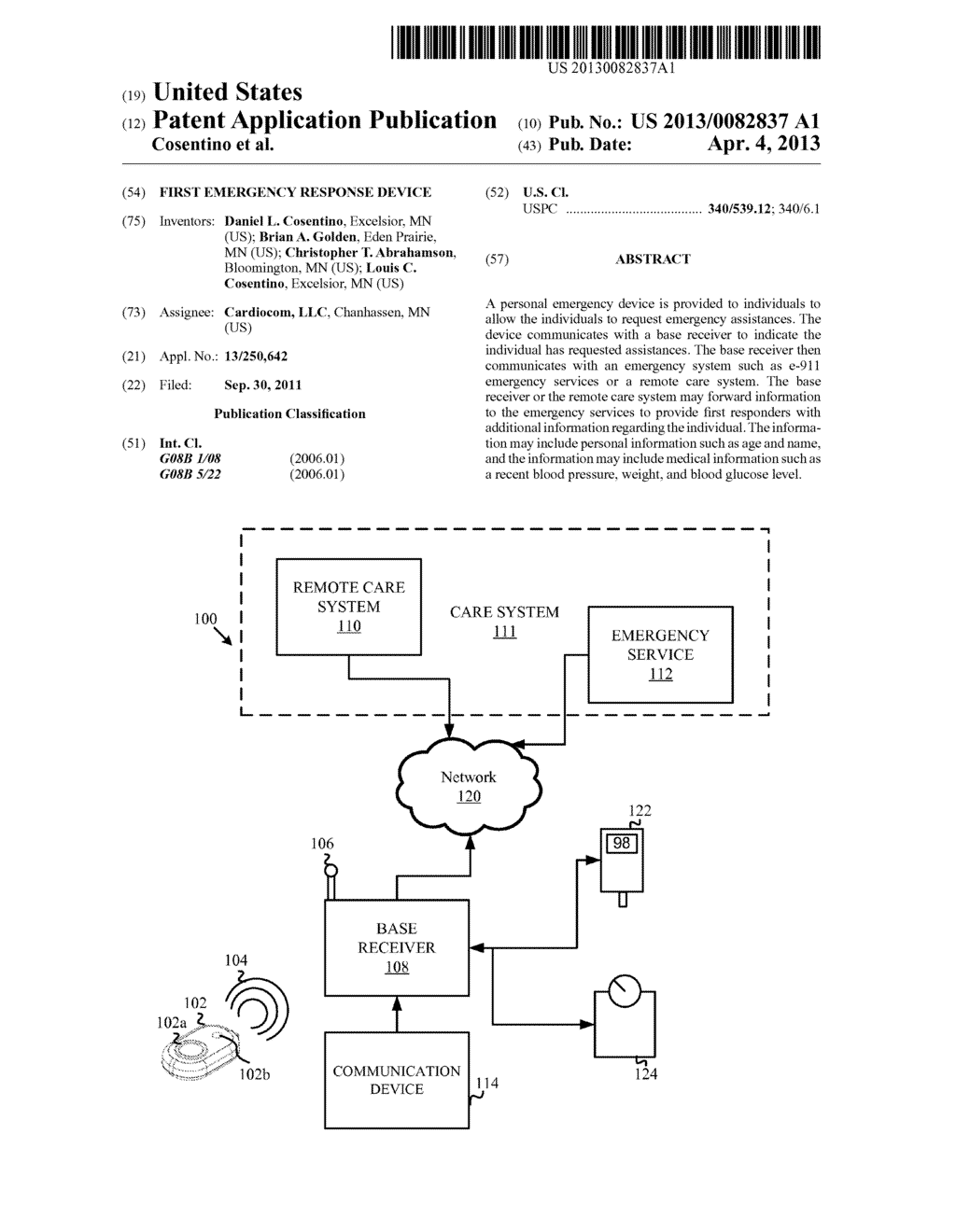 FIRST EMERGENCY RESPONSE DEVICE - diagram, schematic, and image 01